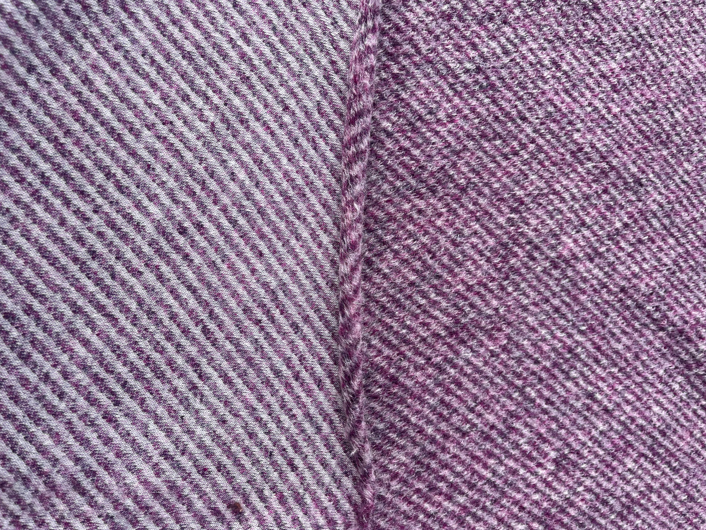 LISA 011 heavy boiled wool purple white diagonal stripes design