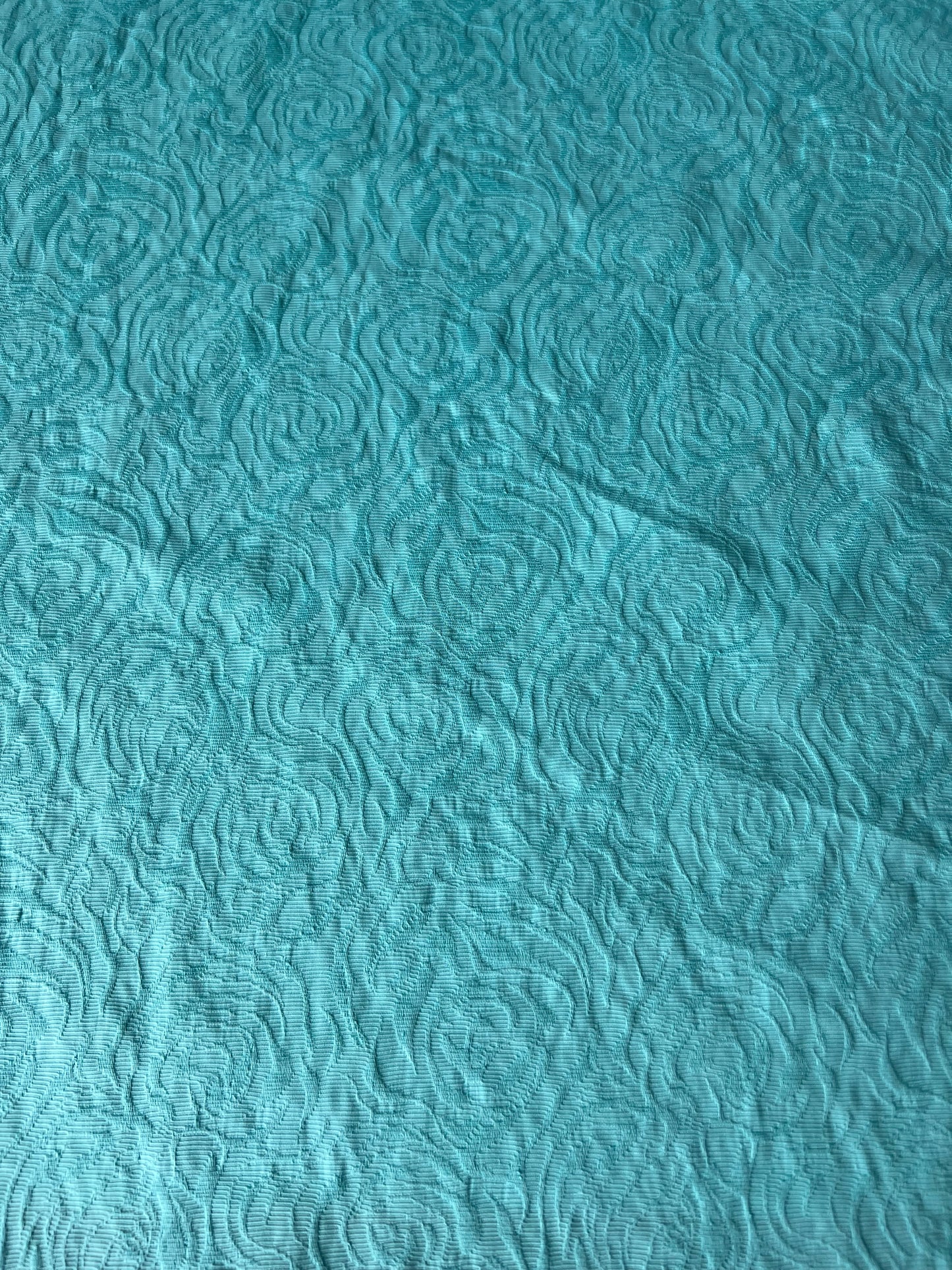 Wallet on diet 025 cotton stretch jacquard aqua flowers