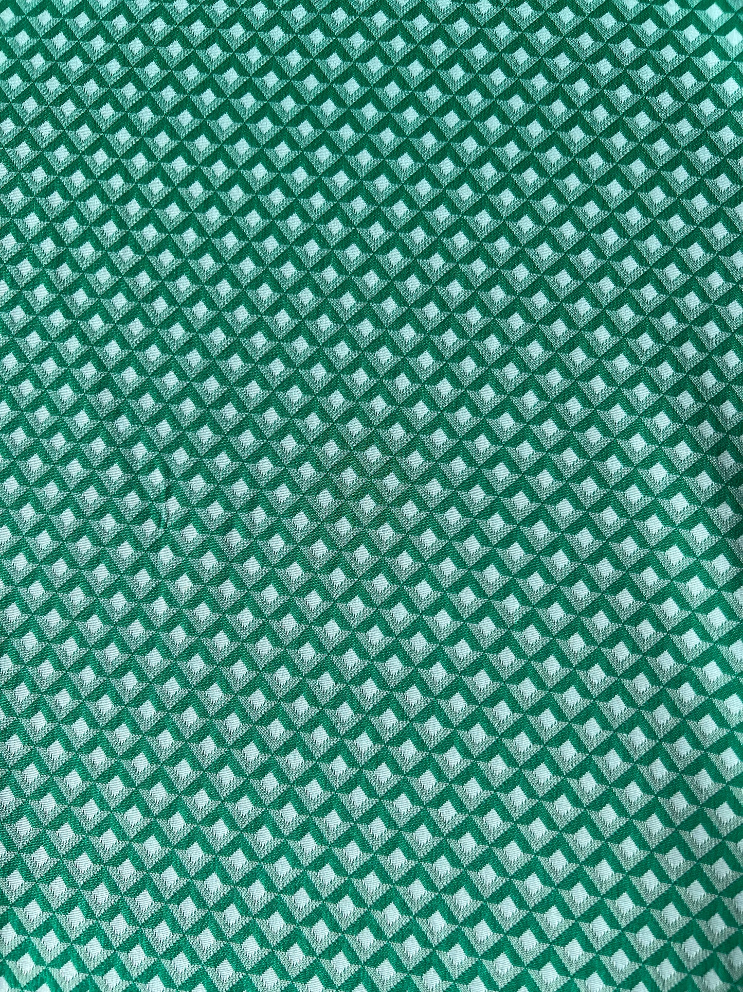 Wallet on diet 026 cotton stretch jacquard green/white geometrical design