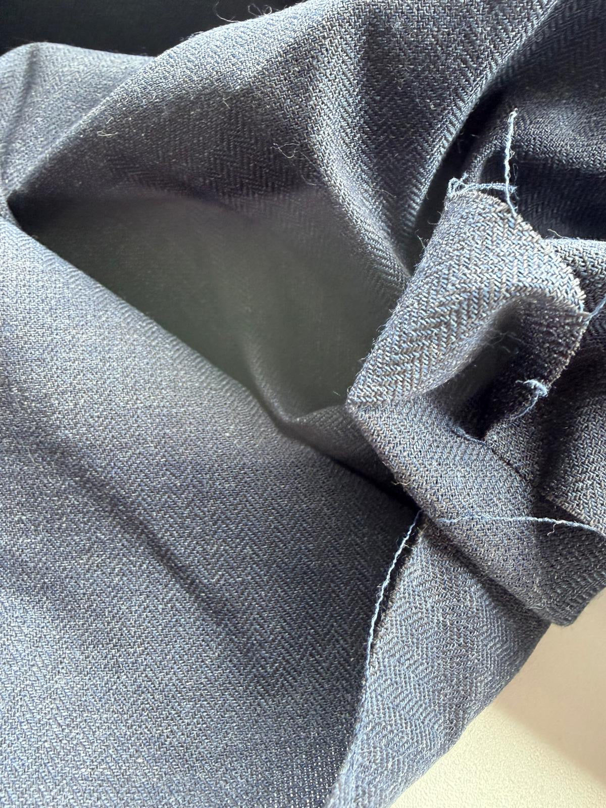 DANTE 035 cotton/linnen dark navy denim look