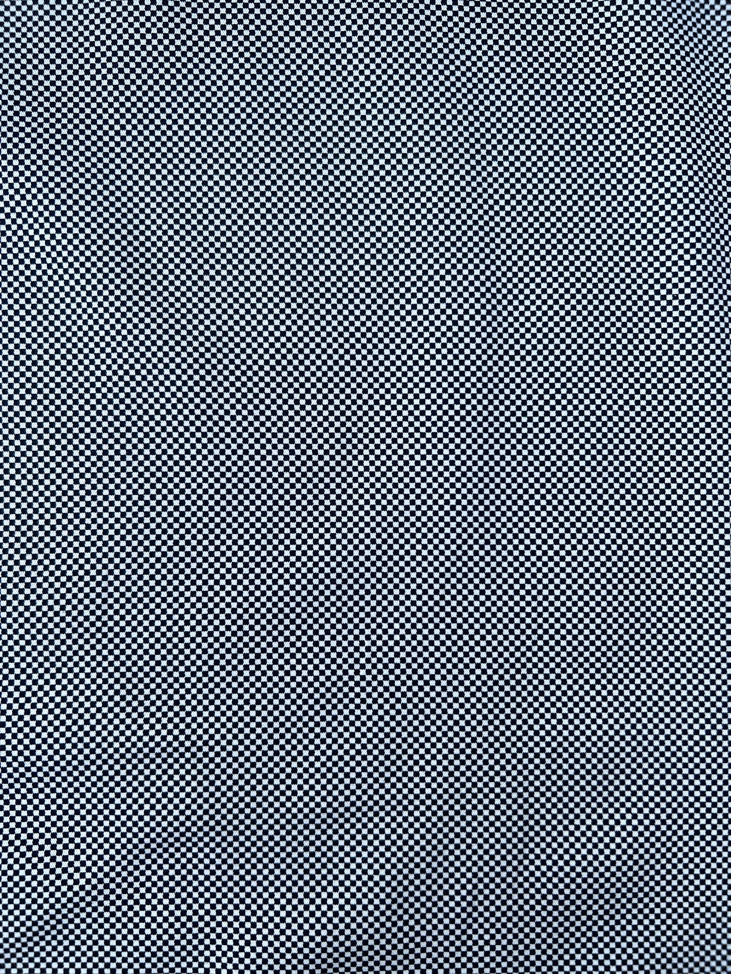 Fiona 003 Cotton twill with tiny square print navy white