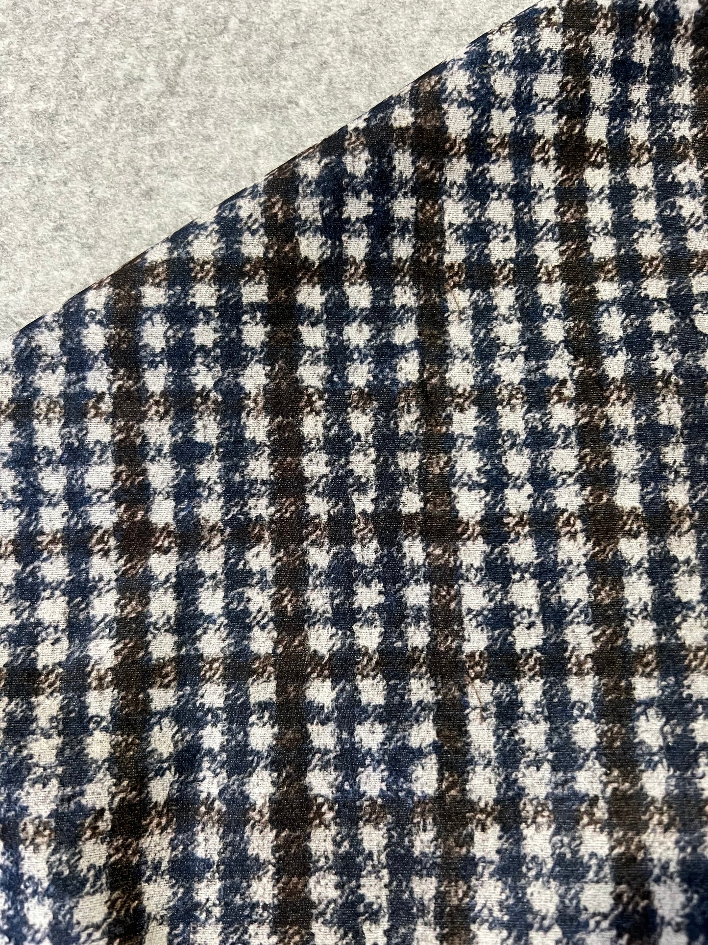 Flip side 029 blue brown greycheck double face grey