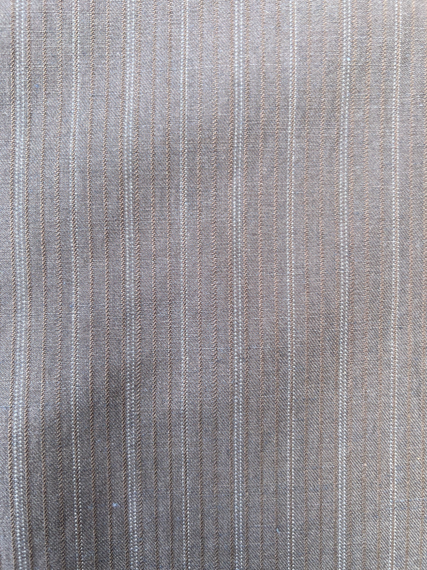 Fiona 023 heavy cotton brown with fine stripes