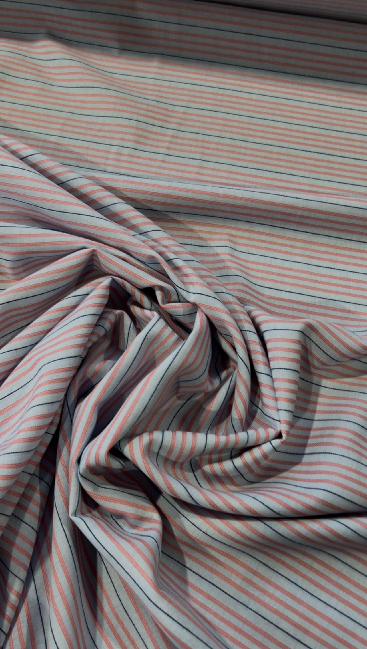 H01 NIKOS 016 woven cotton stripes baby blue/pink