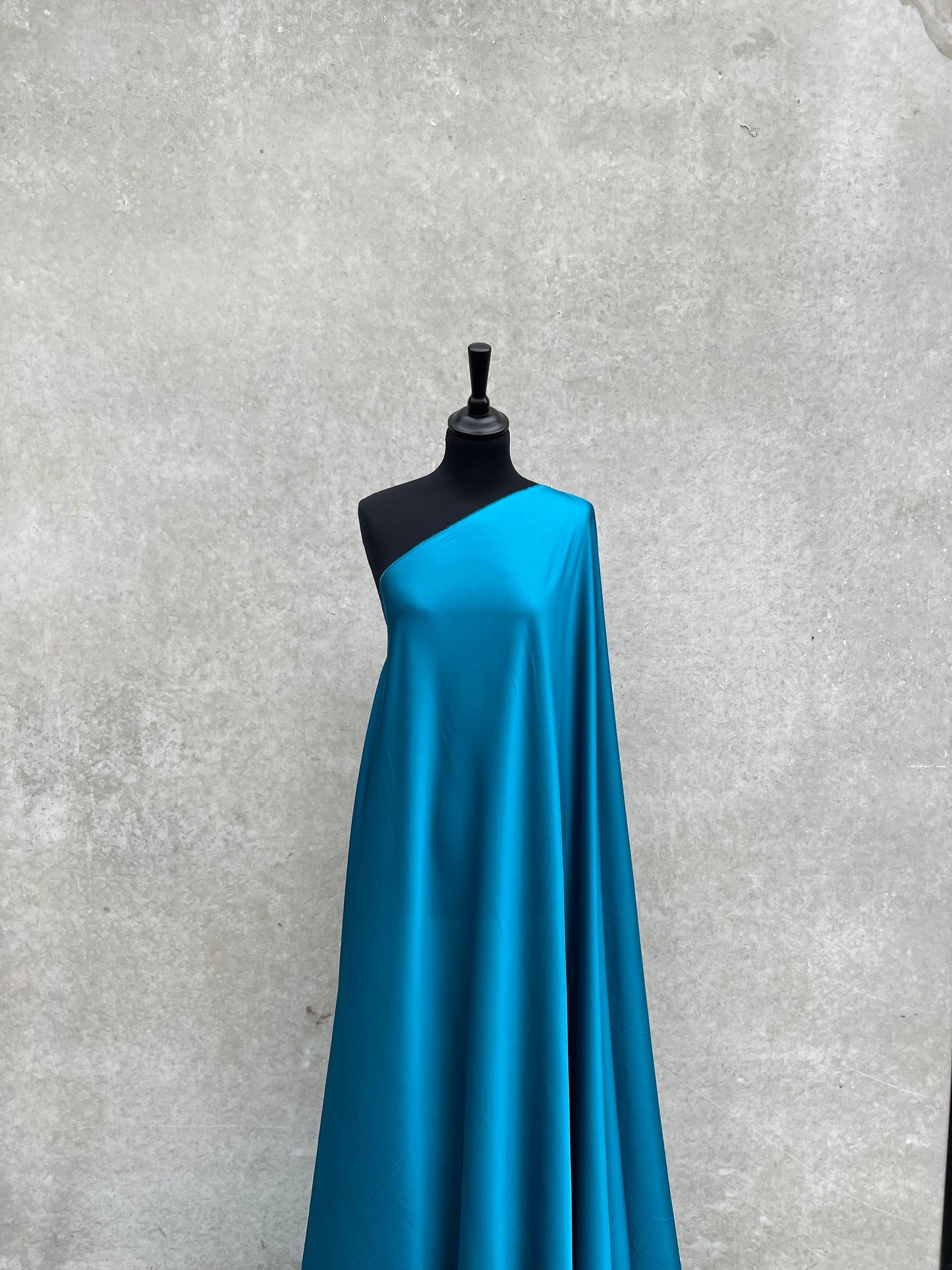 PREM10044 soft and fluid satin stretch peacock Marina Rinaldi