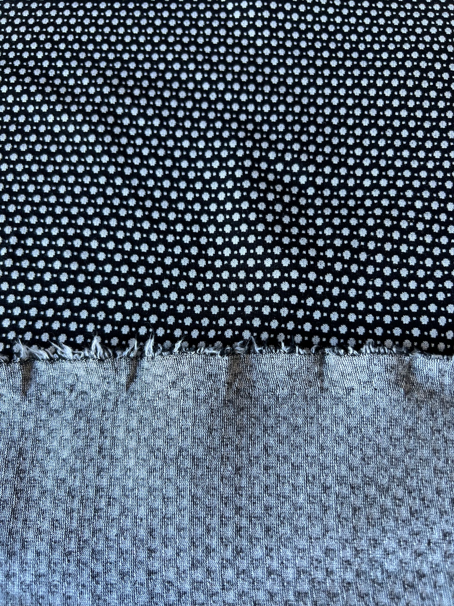 Wallet in diet 044 jersey jacquard black with white dots