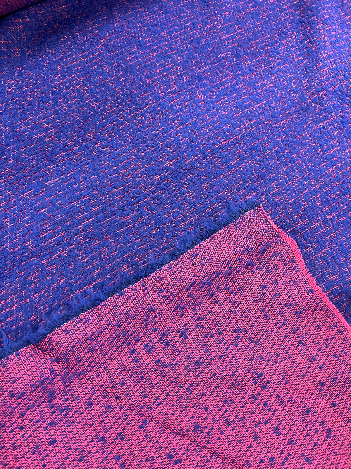 Enrique 030 tweed bouclette electric blue / fuschia
