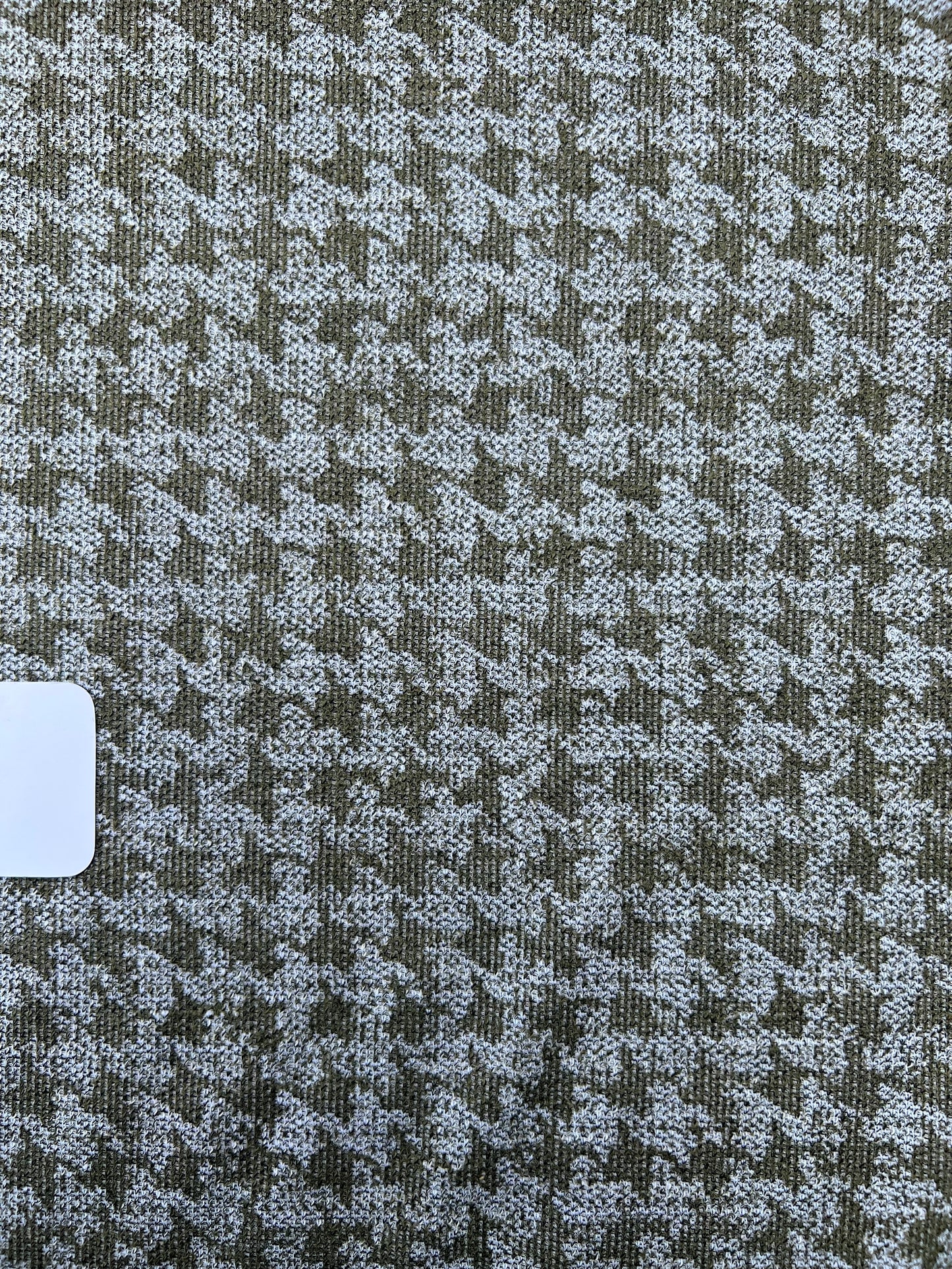 Gustave 014 Jersey piqué khaki/beige pied de poule
