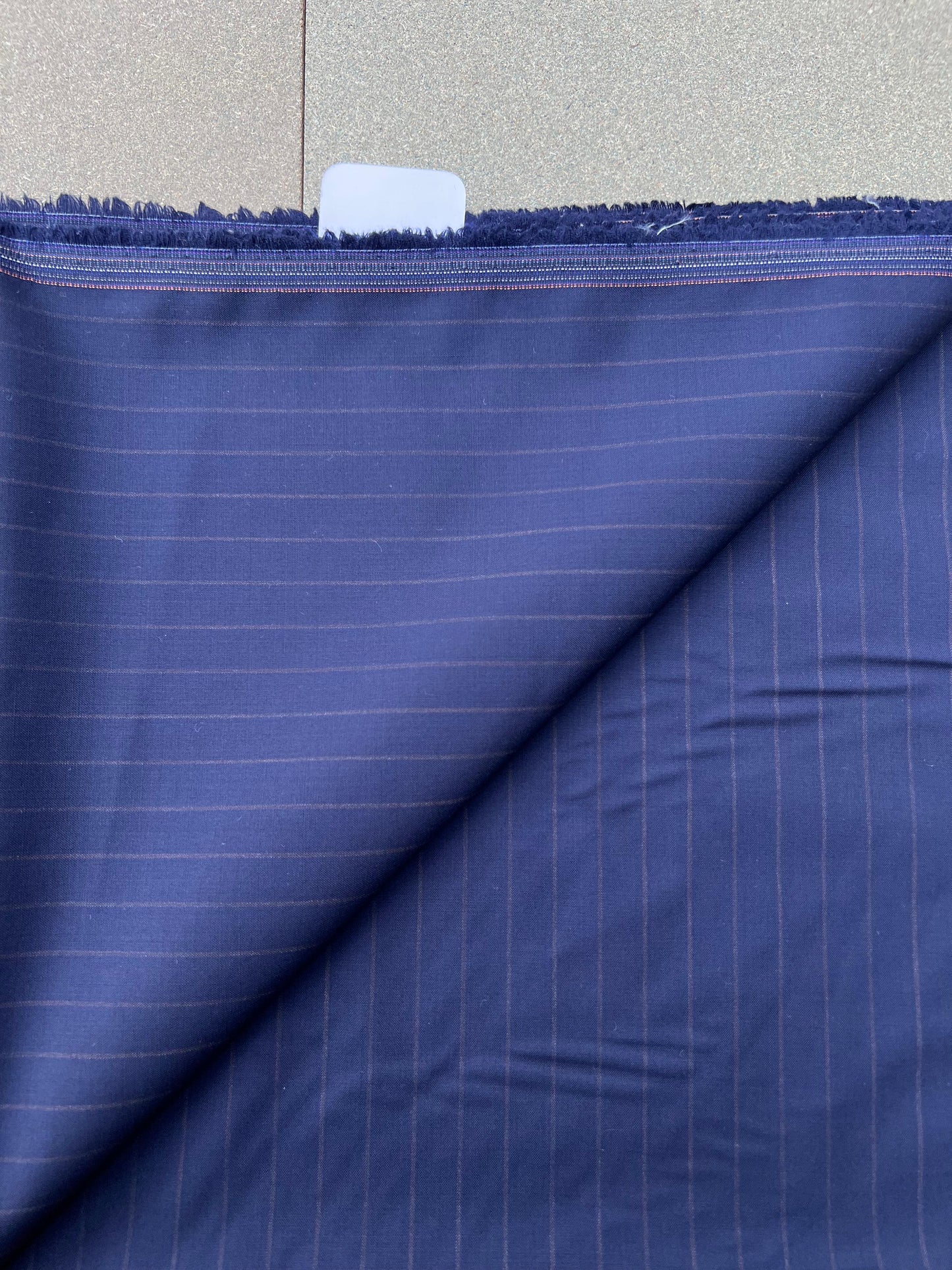 PREM10038 suiting pinstripe navy and camel Loro Piana