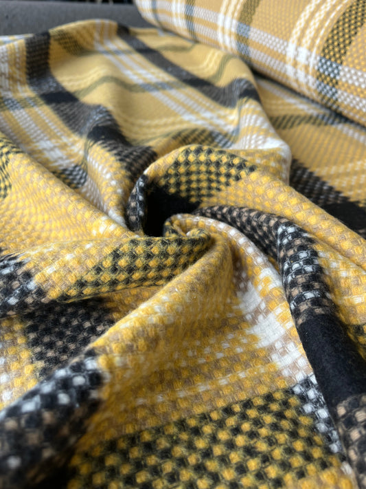 LISA 045 black/white/yellow checkered heavy cotton
