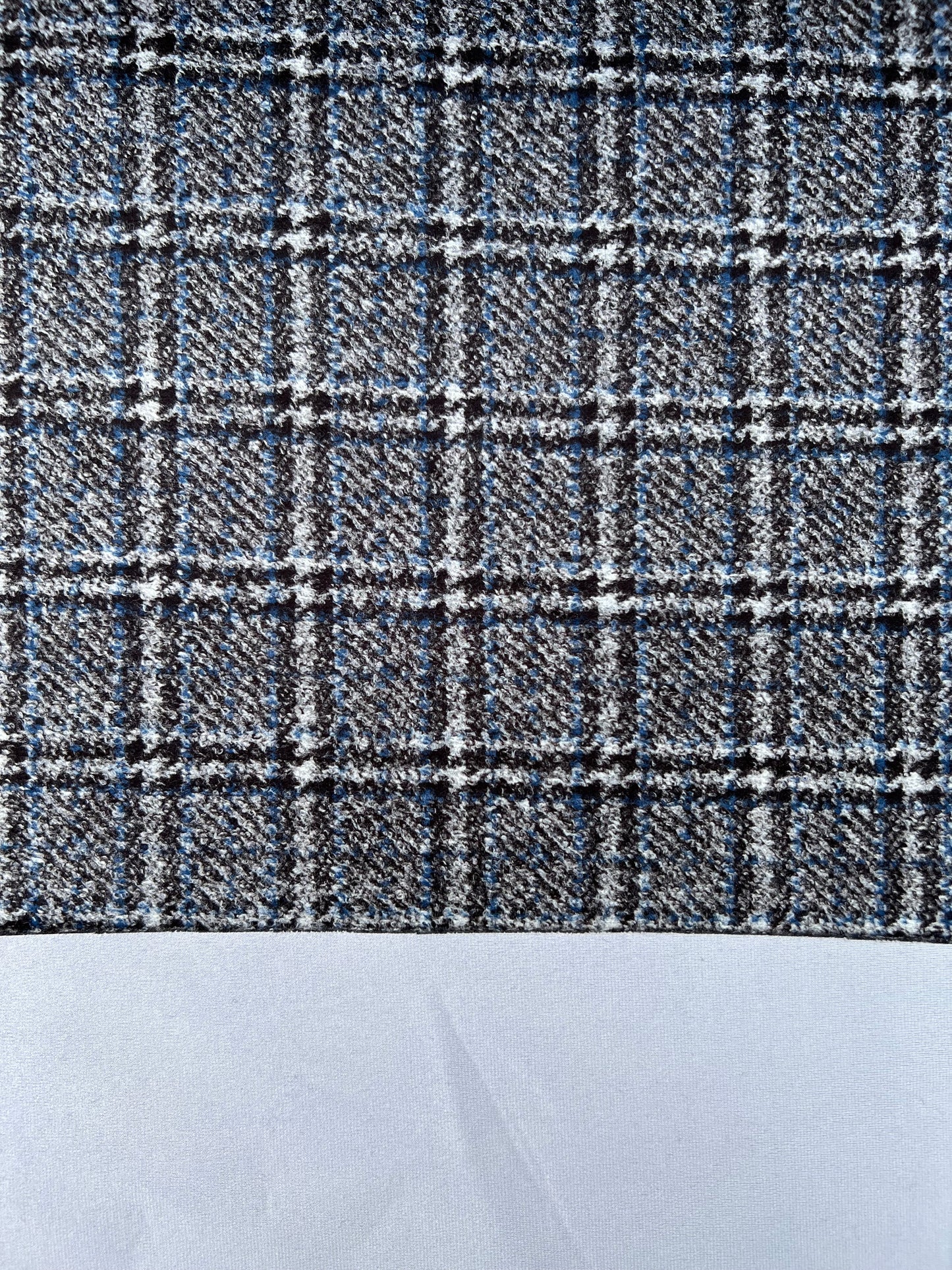 Gustave 020 wool blue/brown check double face