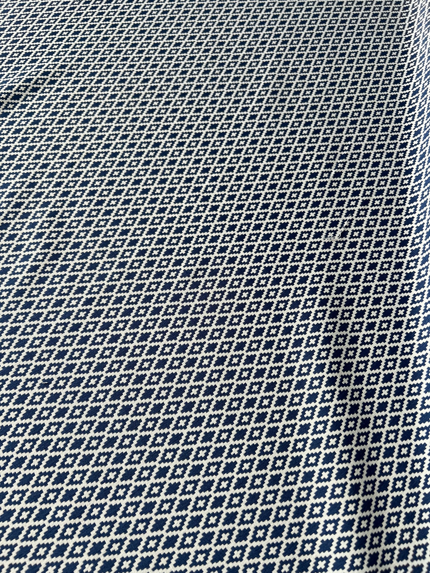 Wallet on diet 034 cotton stretch jacquard blue/white losange design
