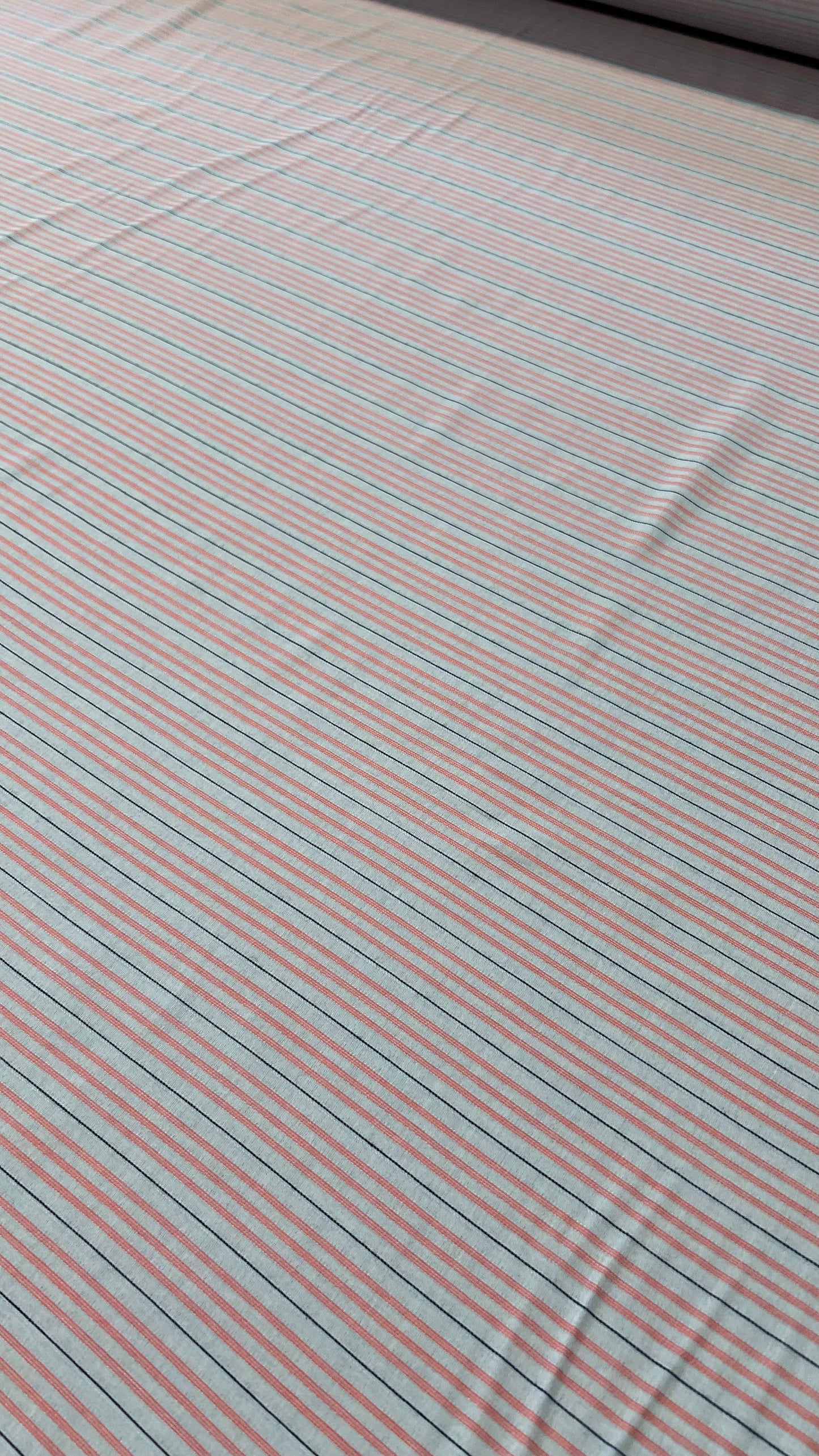 H01 NIKOS 016 woven cotton stripes baby blue/pink