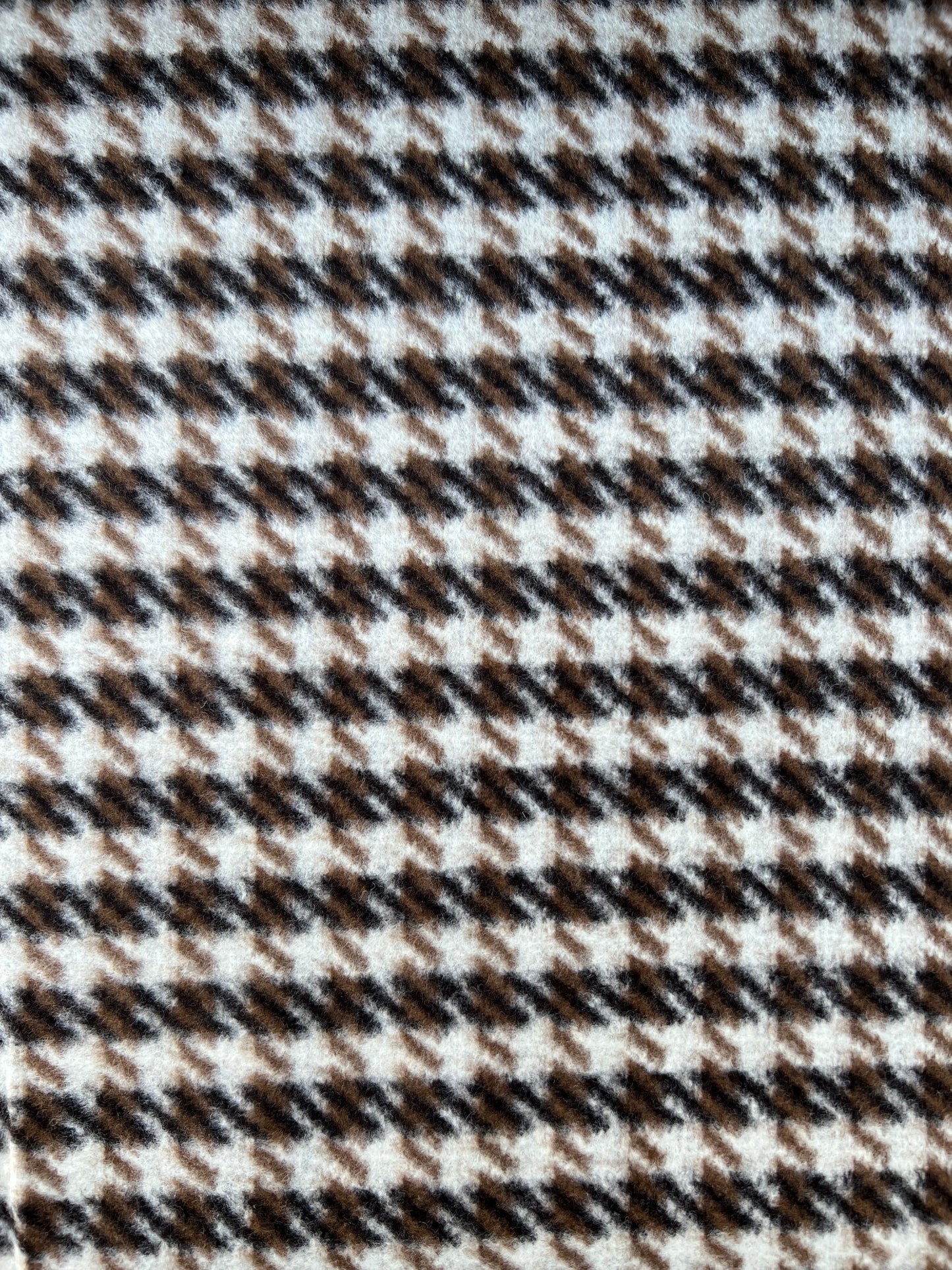 Gustave 008 Wool pied de poule beige/brown double face