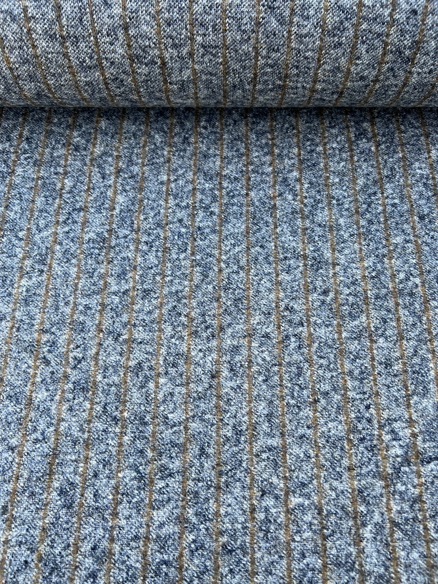 Gustave 012 jersey wool stripes grey/brown