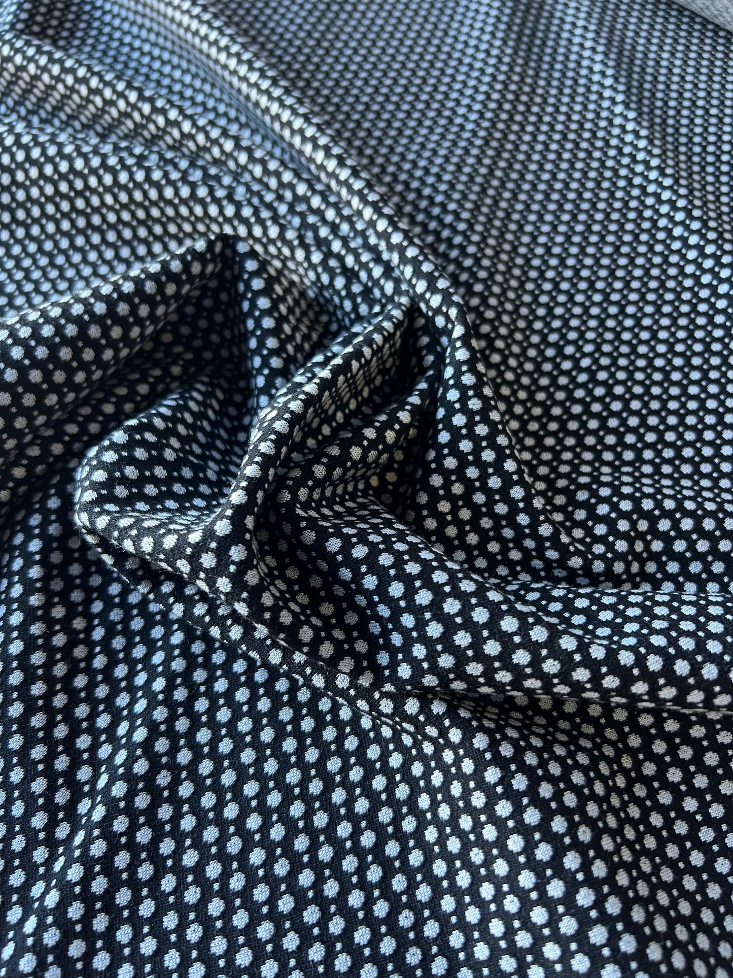 Wallet in diet 044 jersey jacquard black with white dots