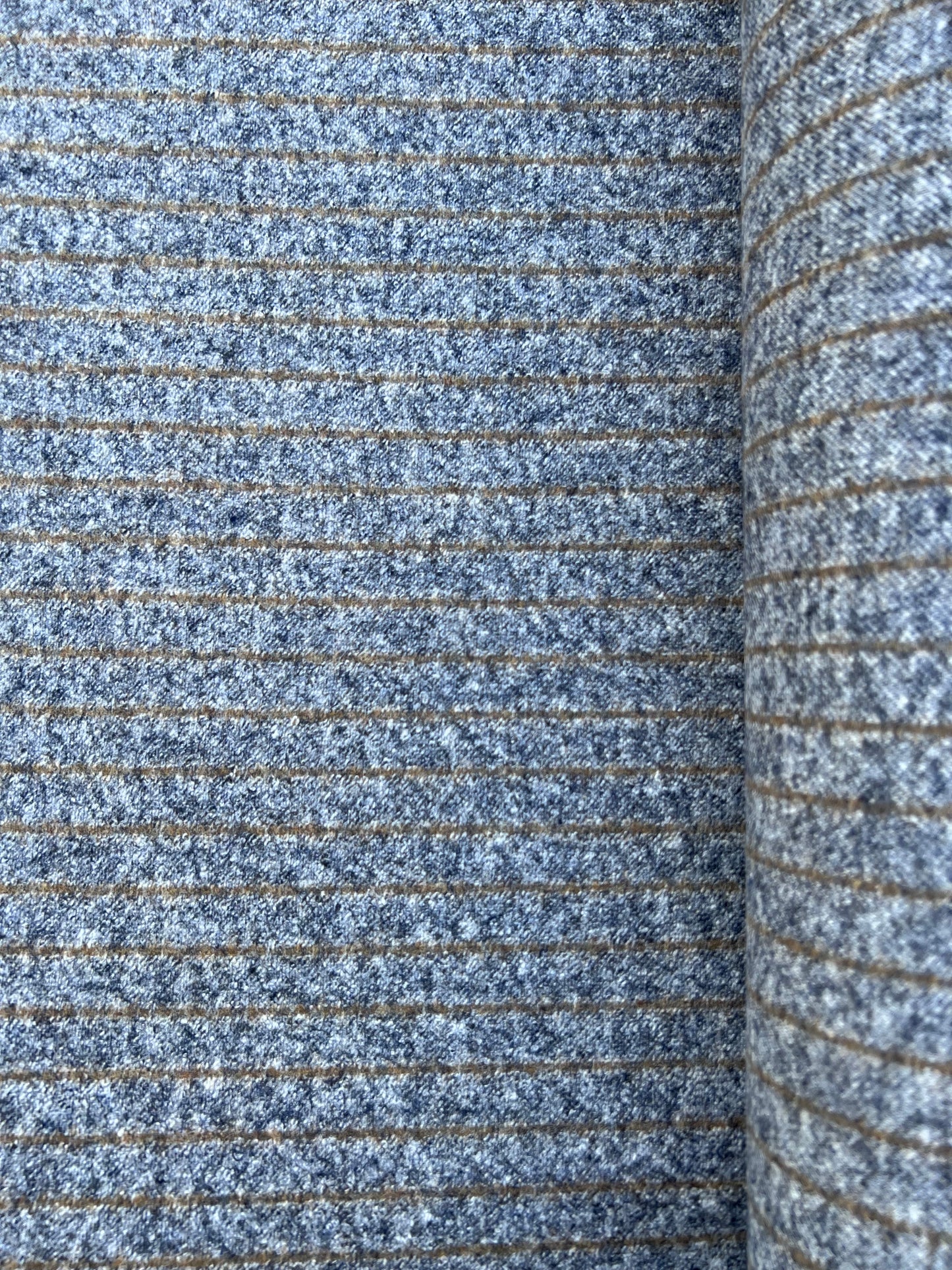 Gustave 012 jersey wool stripes grey/brown