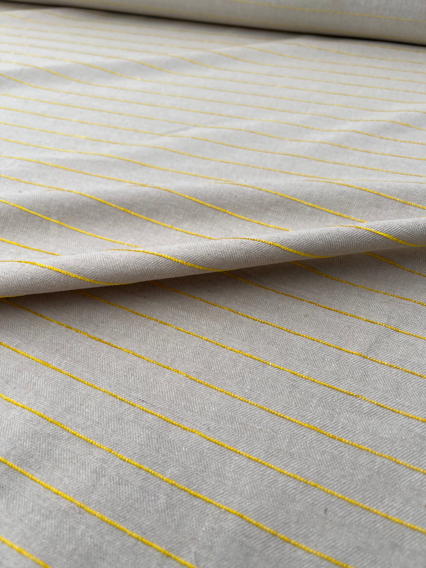 Fiona 017 coloured beige denim yellow stripes