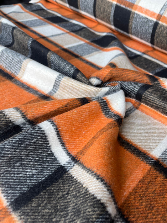 LISA 053 orange checkered heavy cotton