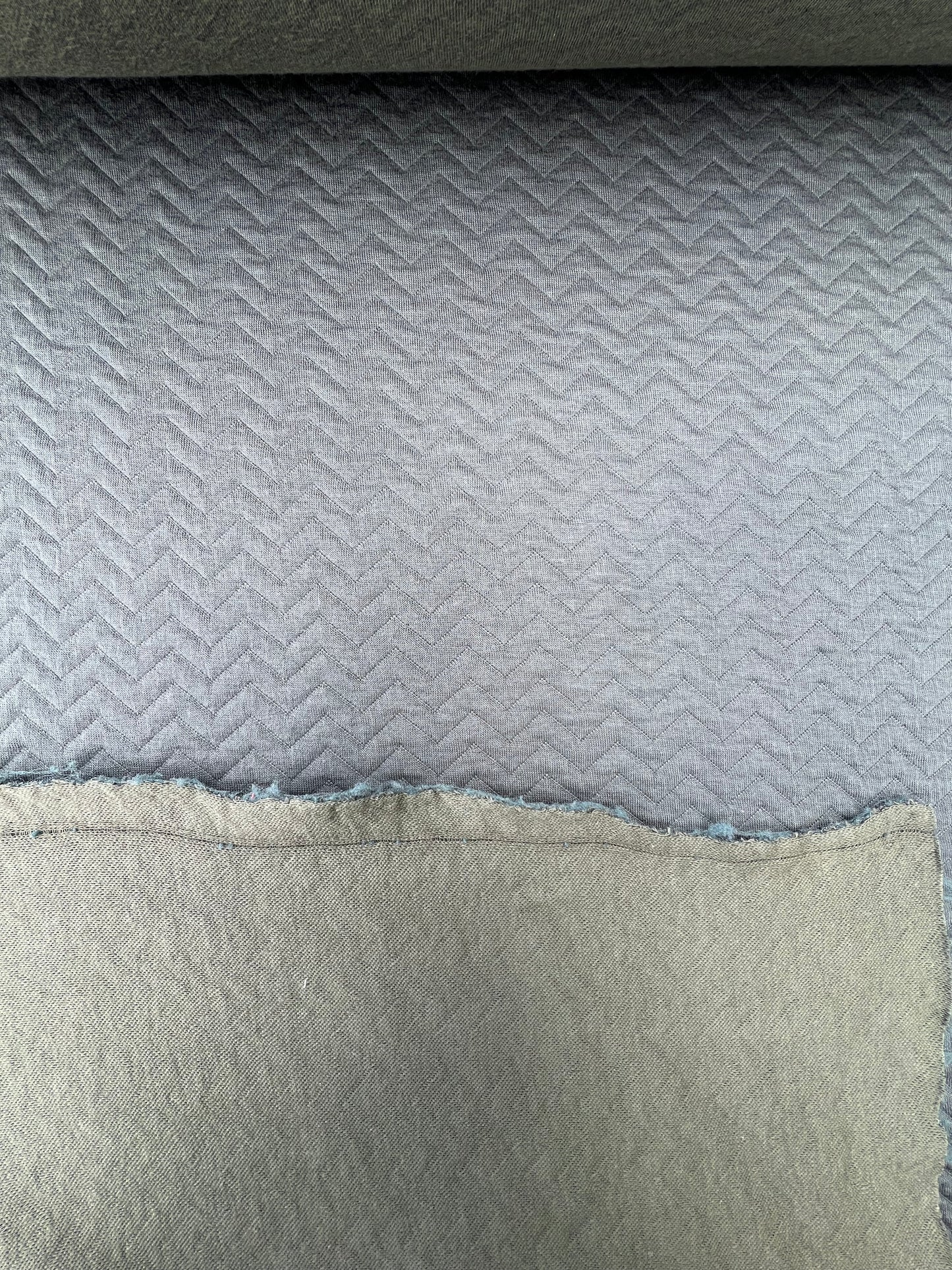 Fiona 025 jersey cotton matelassé double face gris taupe / khaky