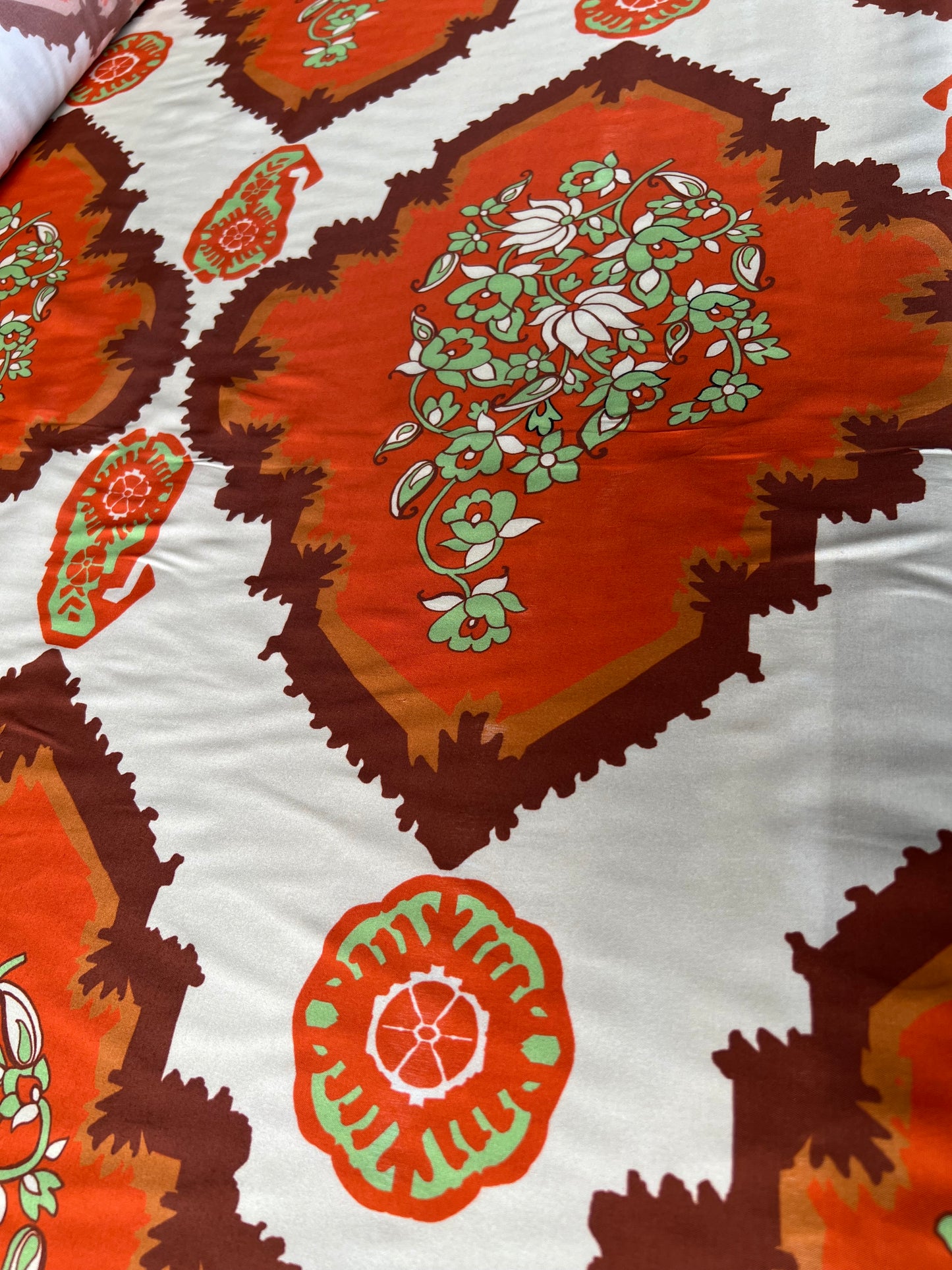 Wallet on diet 003 cotton voile print ornamental design one border