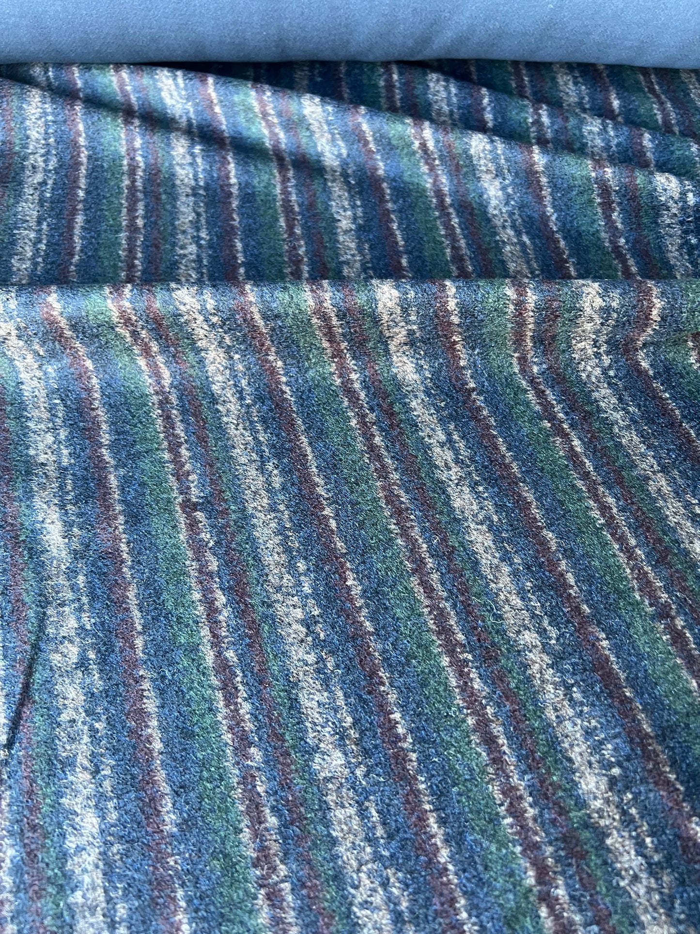 Wallet on diet 048 jersey wool stripes burgundy/green/navy
