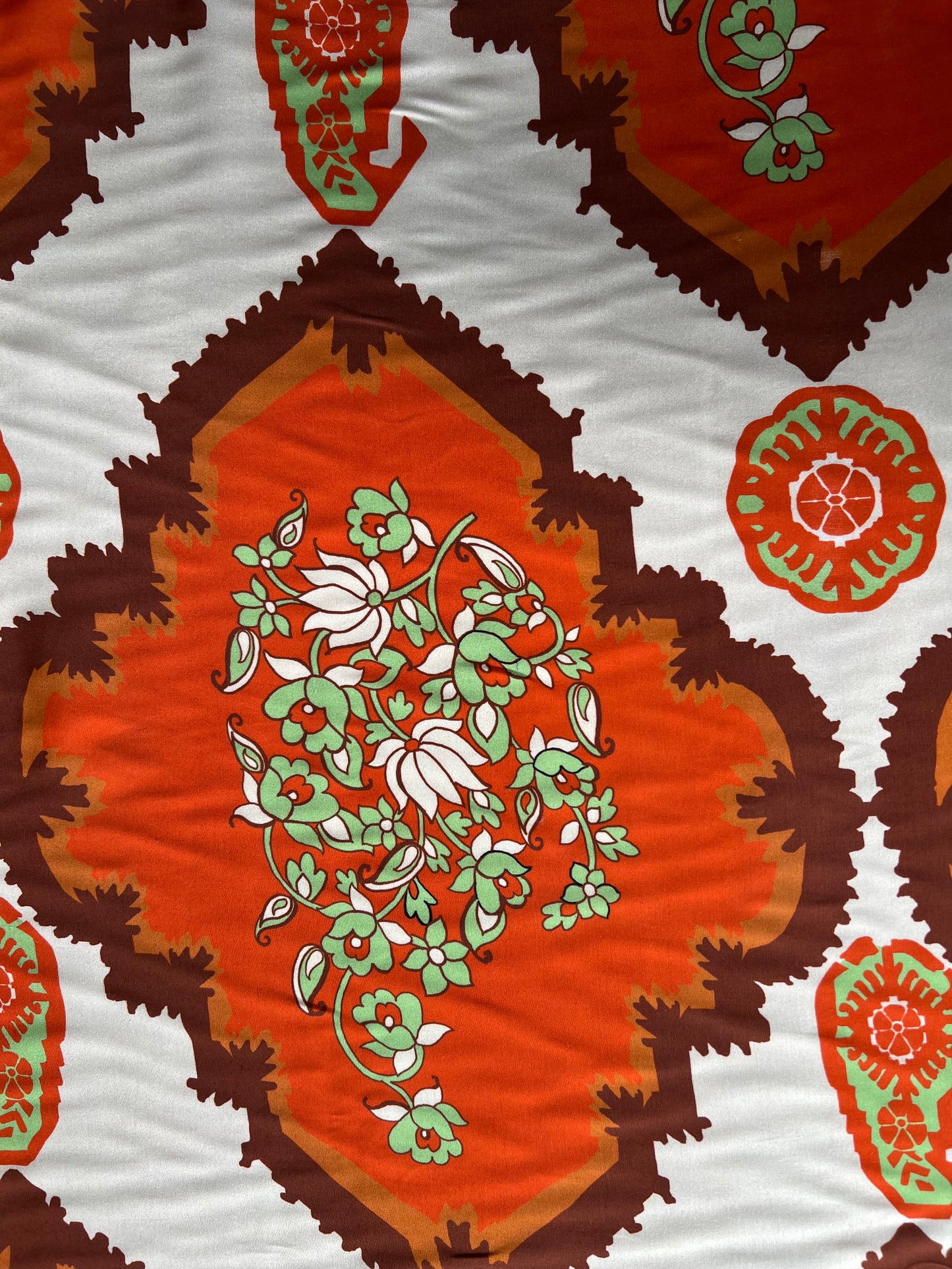 Wallet on diet 003 cotton voile print ornamental design one border