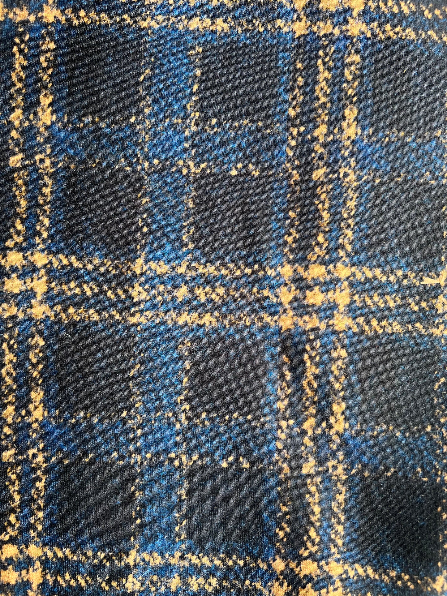 Flip side 002 blue yellow check double face taupe