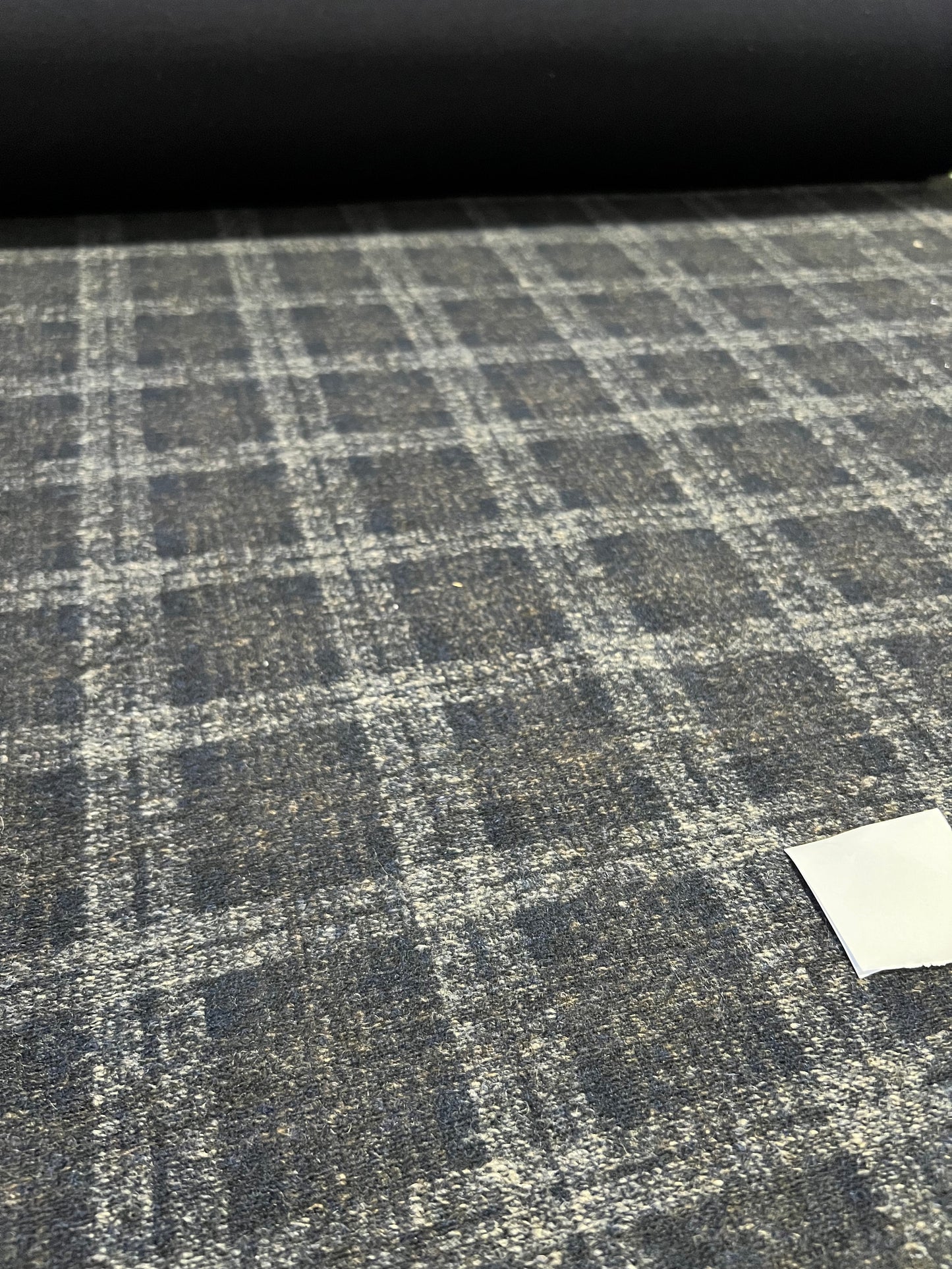 Flip side 021 navy brown ecru check double face navy