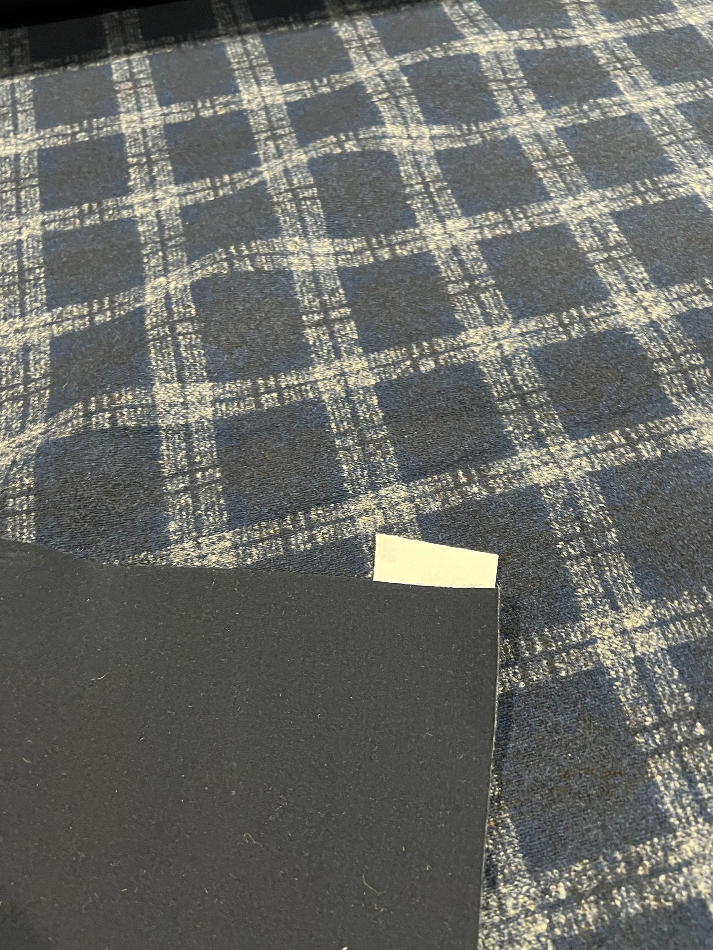 Flip side 045 multi blue check double face navy
