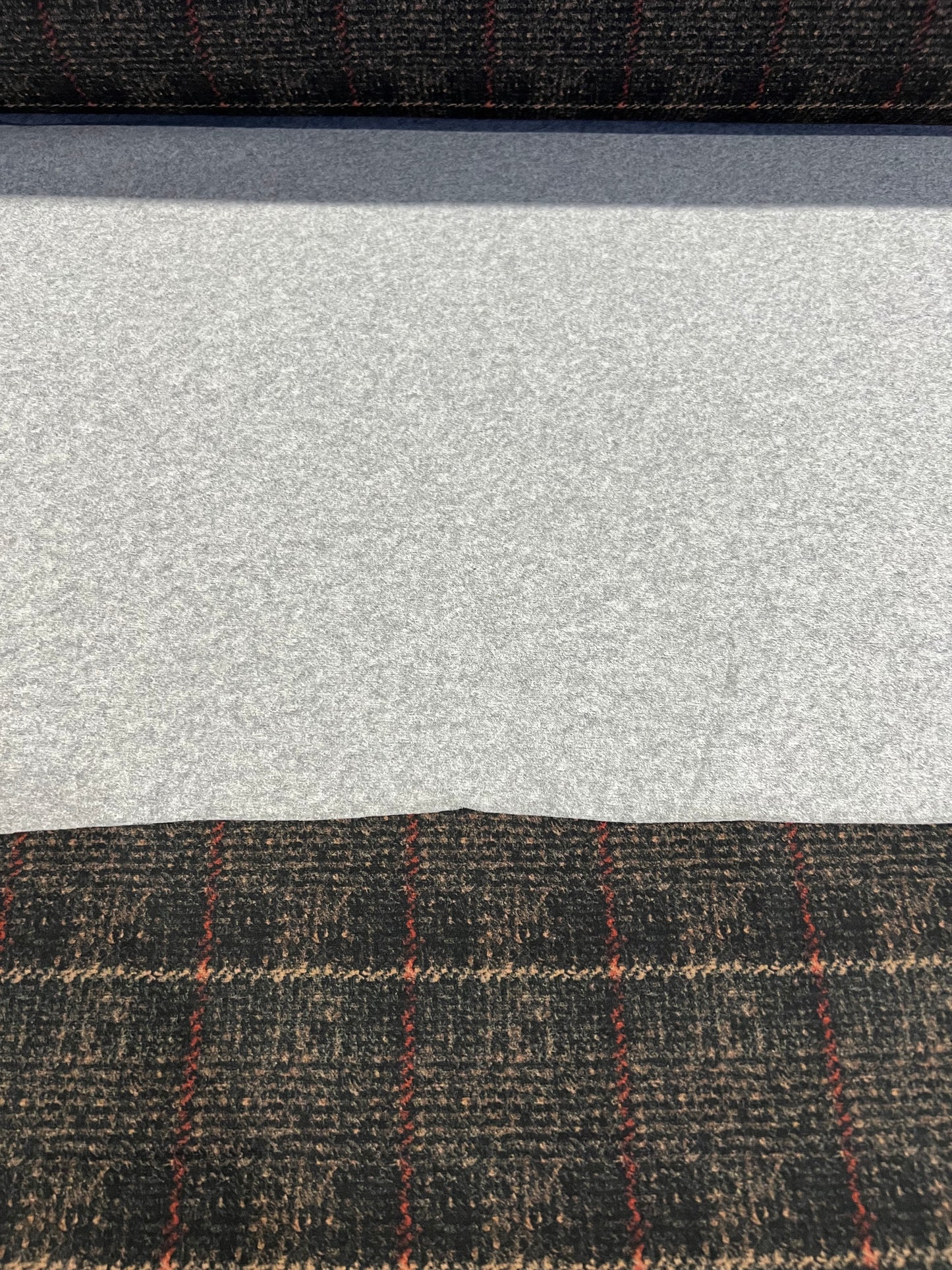 Flip side 048 autumn red ecru  check design double face light grey