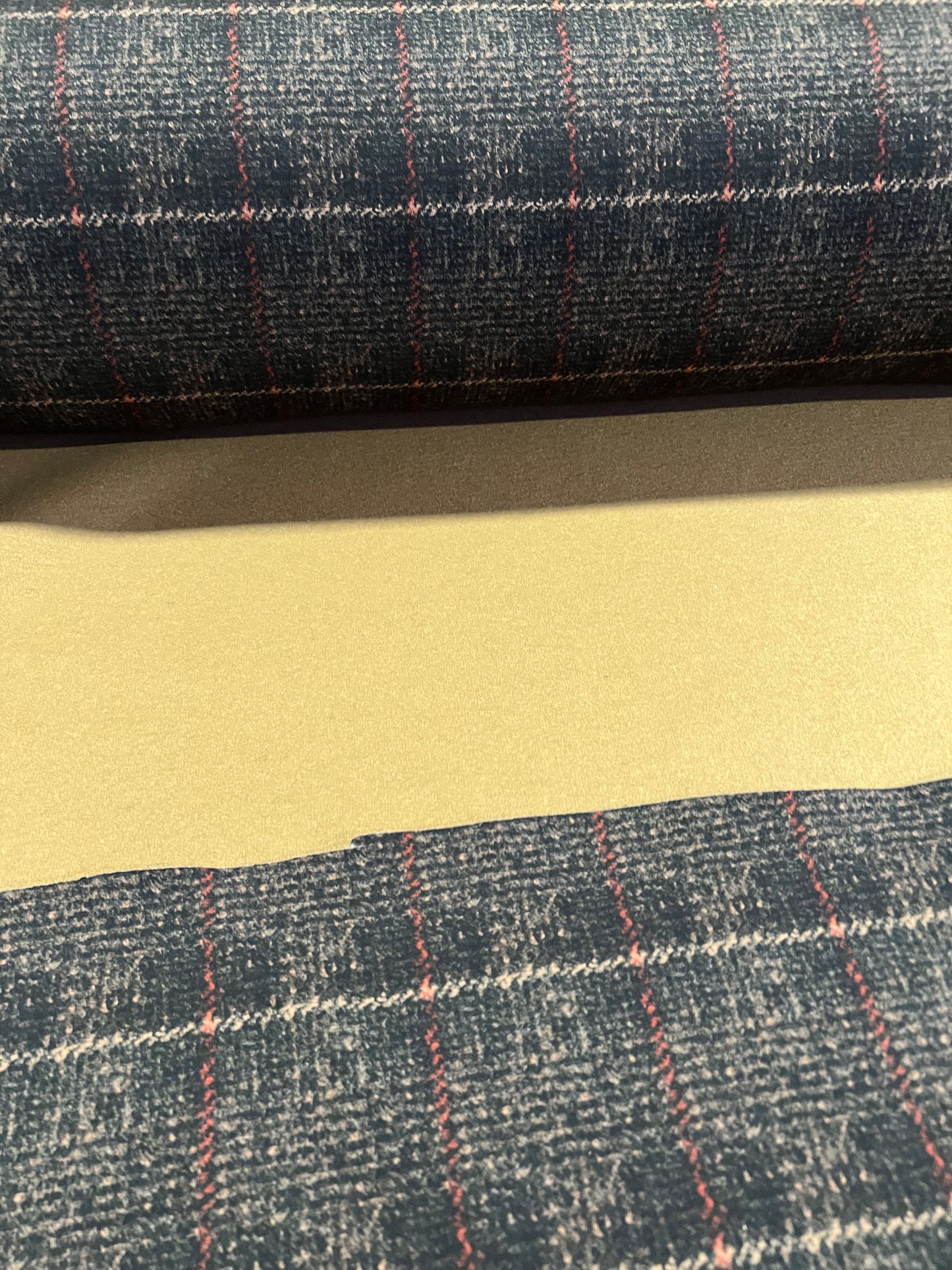 Flip side 049 autumn red ecru  check design double face camel