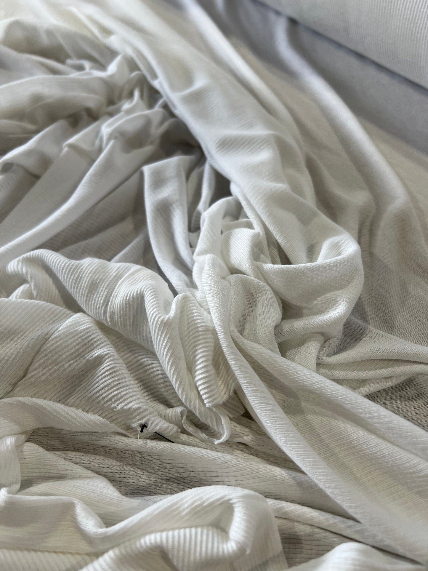 Jeremy 007 jersey tricot rib mélange white