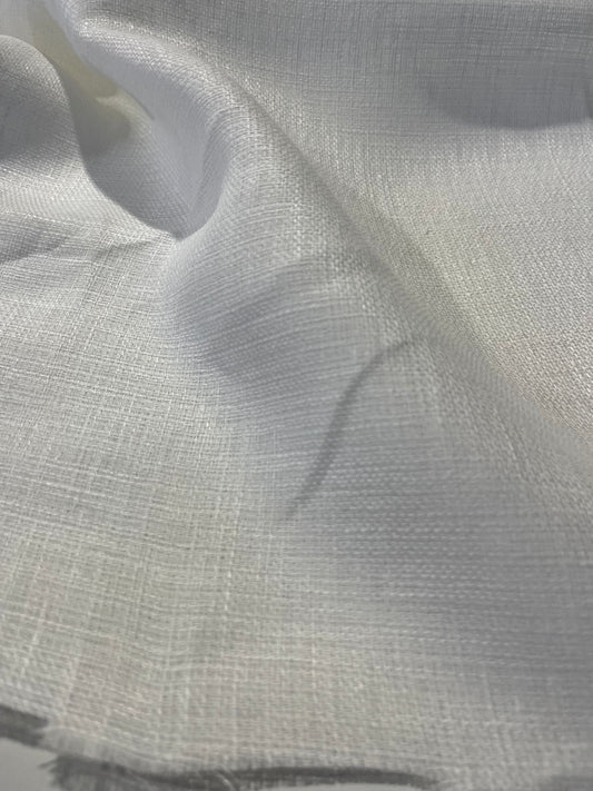 AXELLE 001 100% linen panama weave white