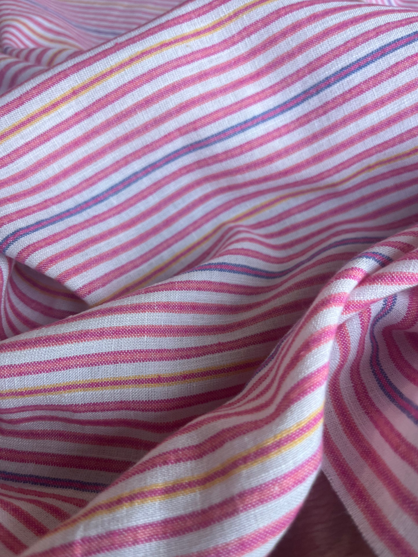 RW 013 stripes cotton/linen red/pink
