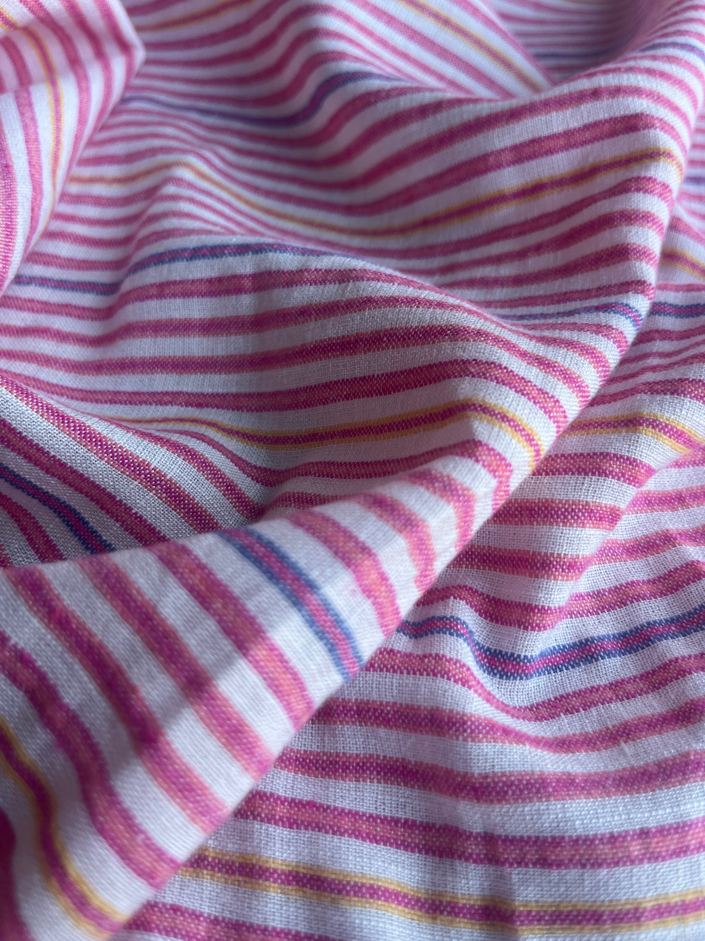 RW 013 stripes cotton/linen red/pink