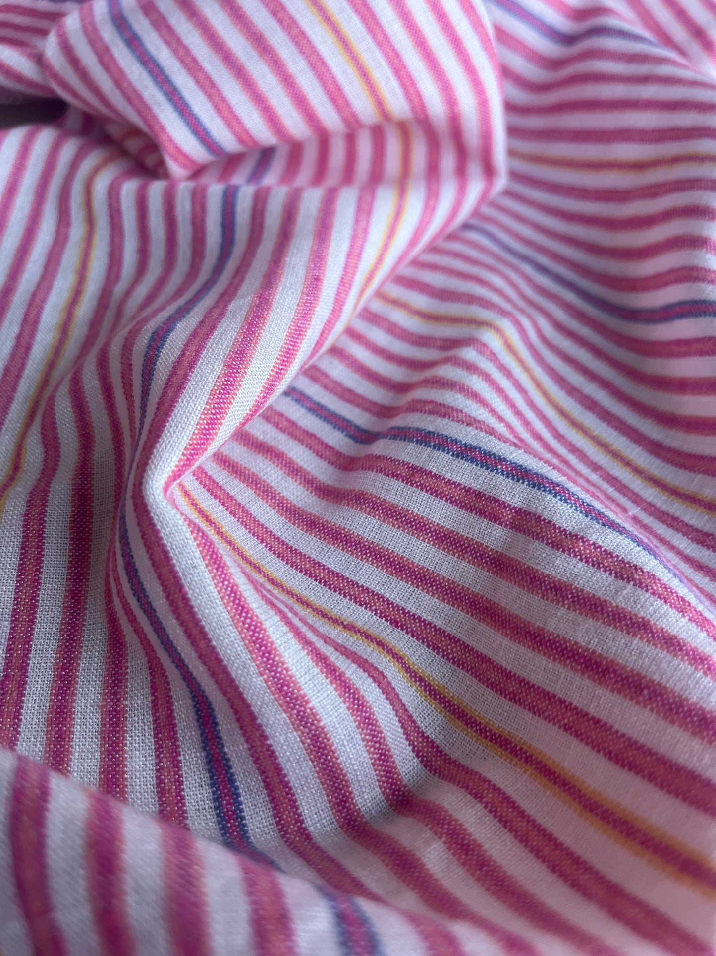 RW 013 stripes cotton/linen red/pink