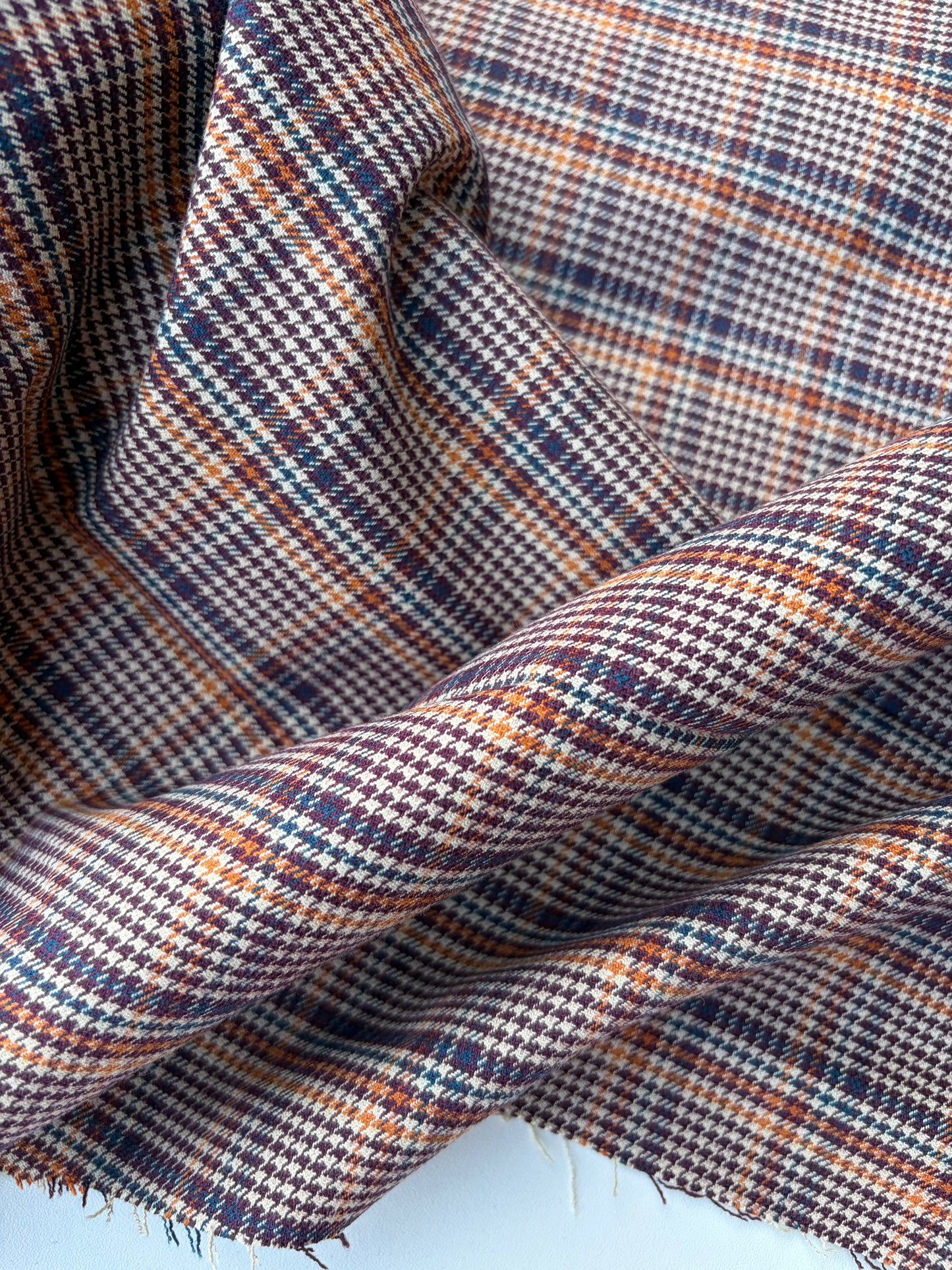 BART 036 orange/blue checkered cotton stretch