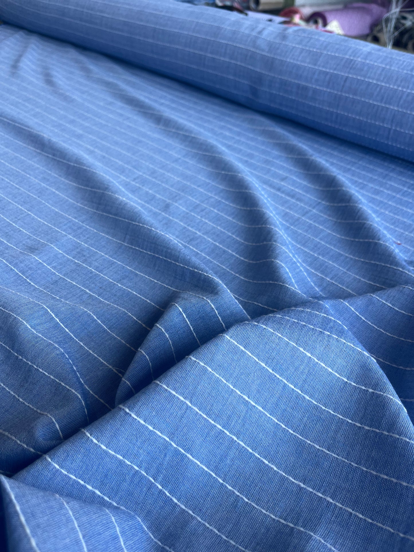 RW 021 linen stripe indigo