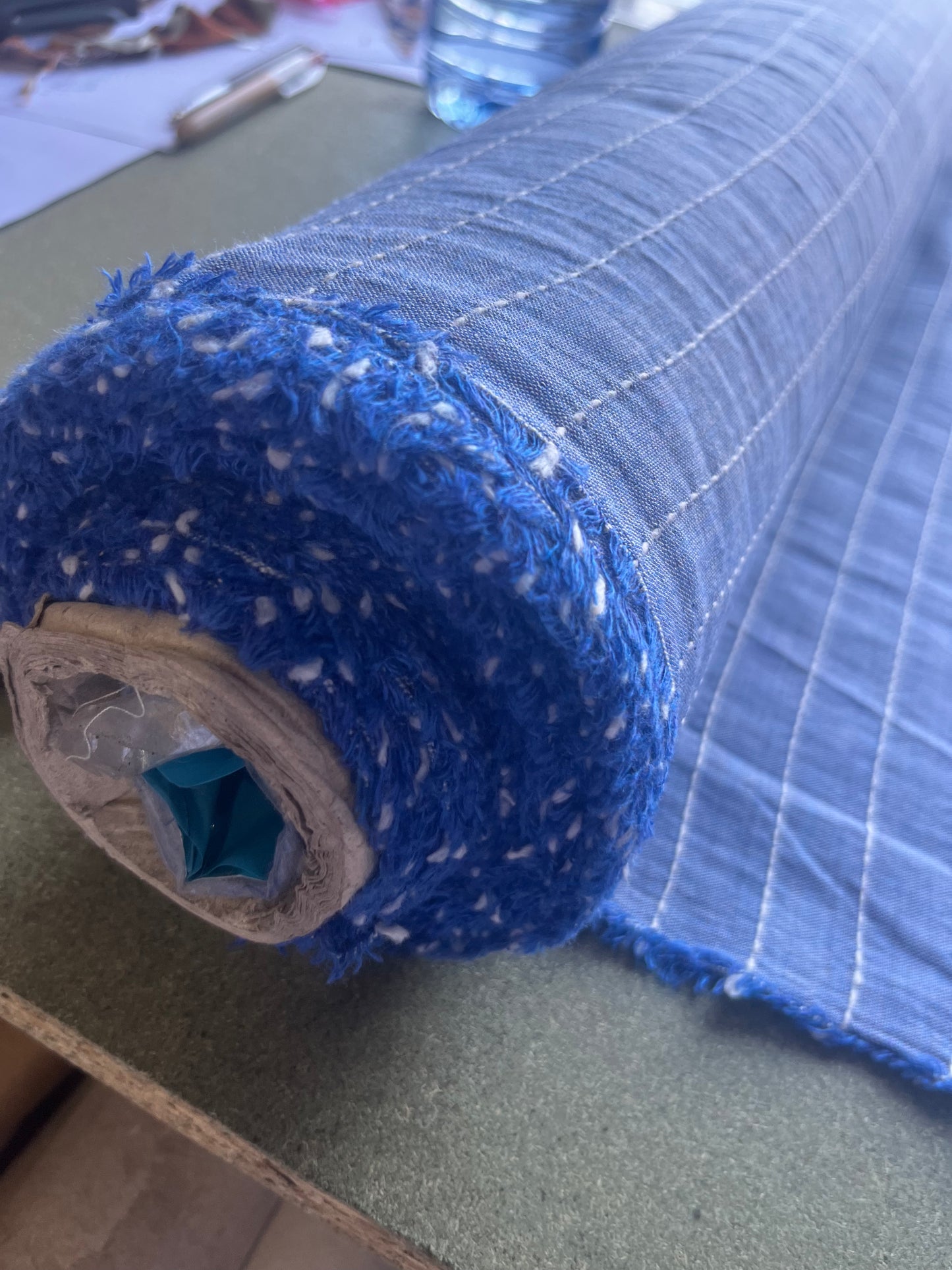 RW 021 linen stripe indigo