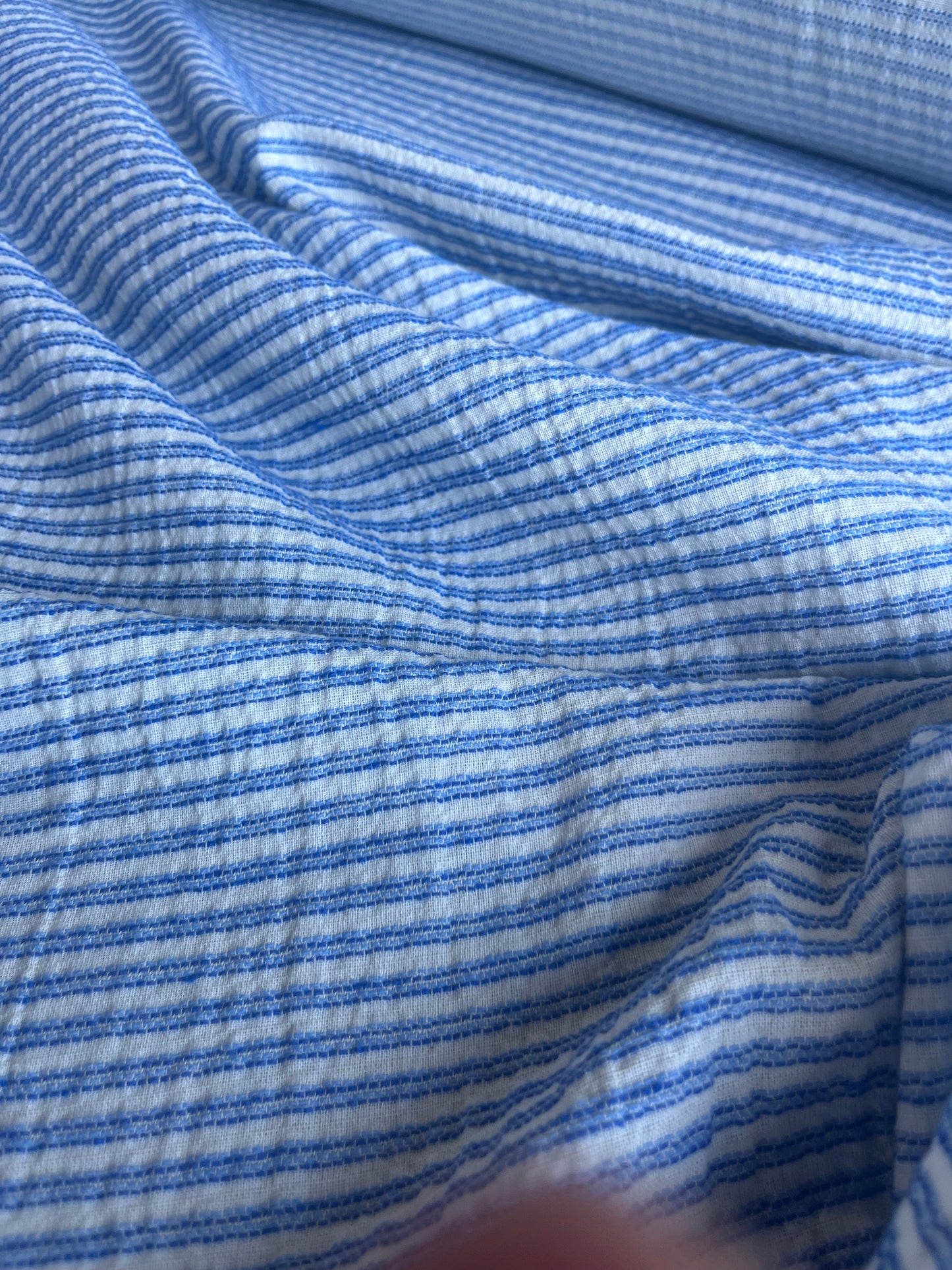 RW 023 stripes cotton/linen cobalt/white