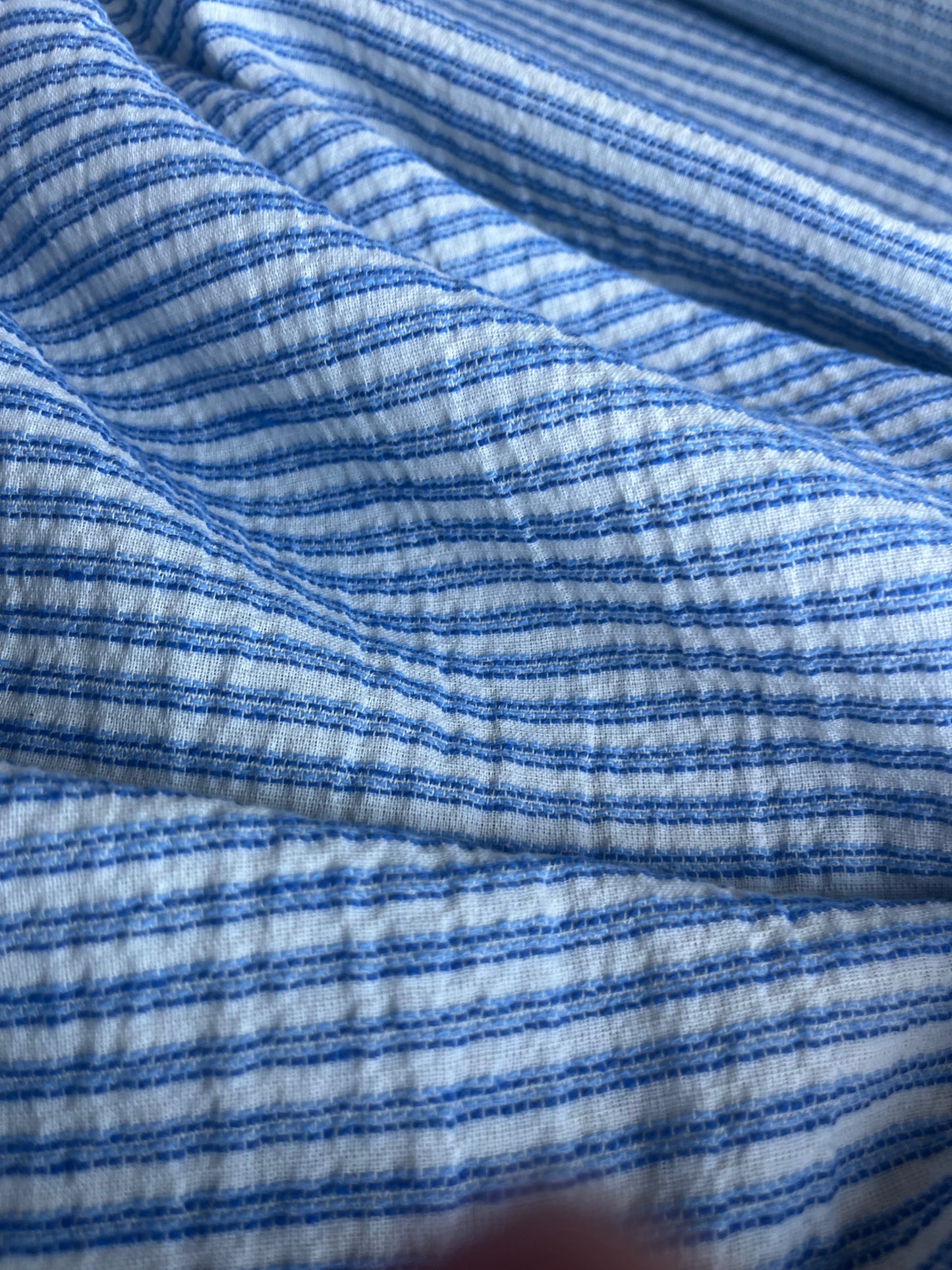 RW 023 stripes cotton/linen cobalt/white