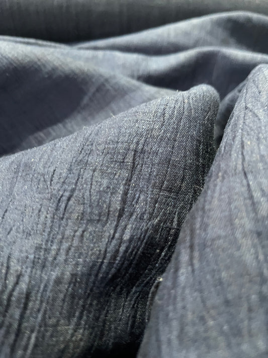 AXELLE 010 crinckled linen navy