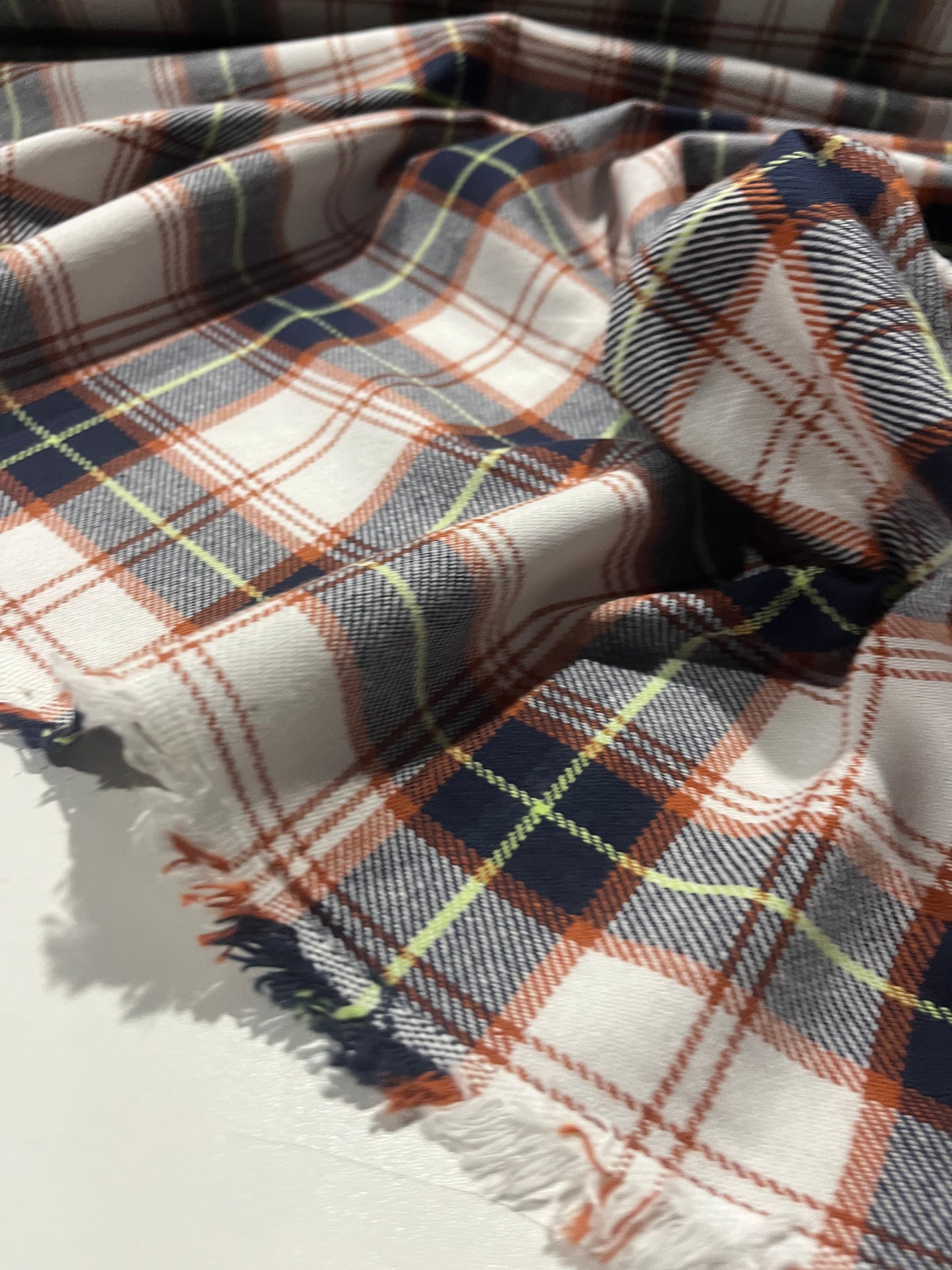 CARLOS 005 heavy cotton check navy/brique