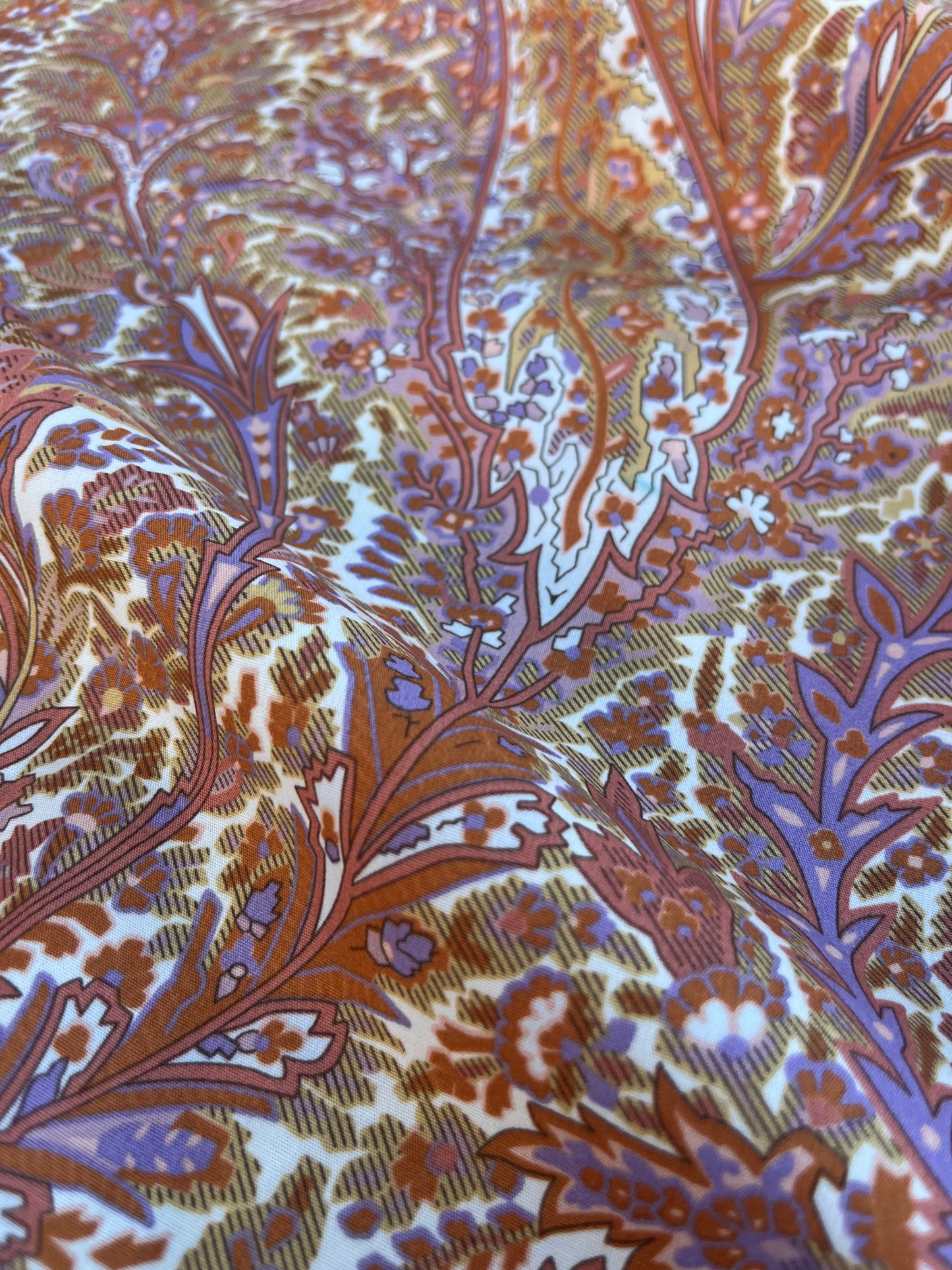 RW 039 poplin stretch with cashemere print
