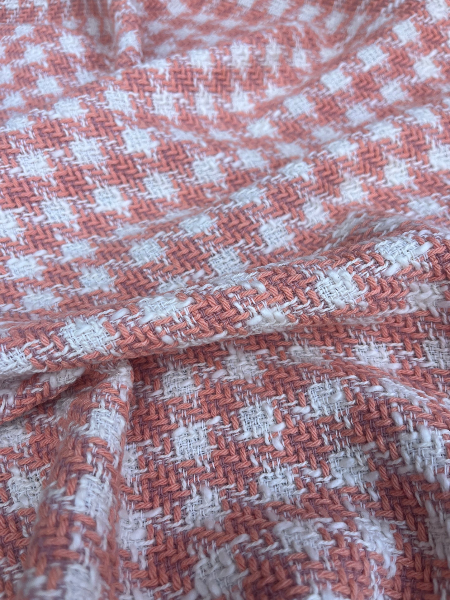 RW 049 cotton "Chanel style" check dusty pink