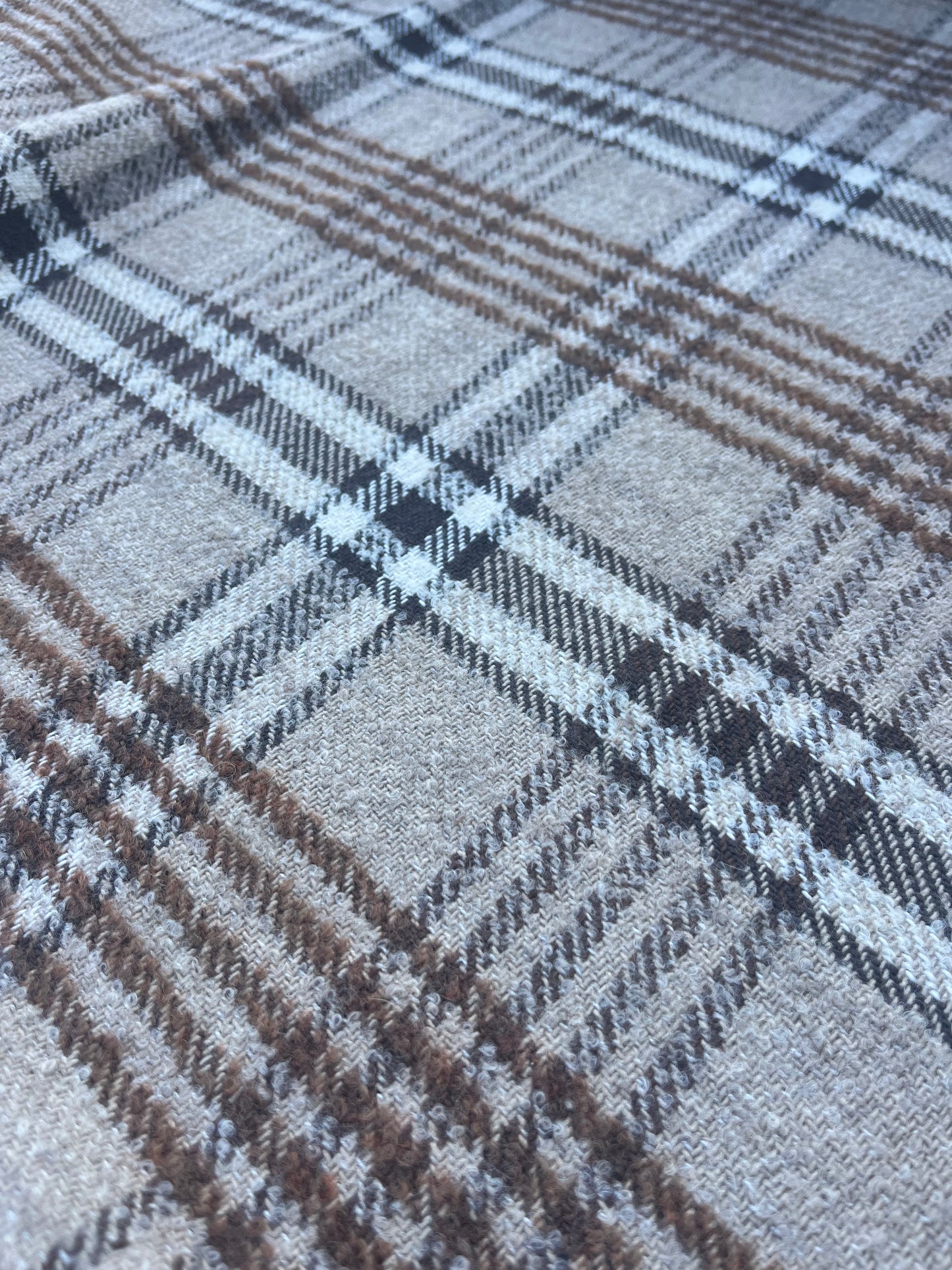 RW 052 heavy wool check for coats