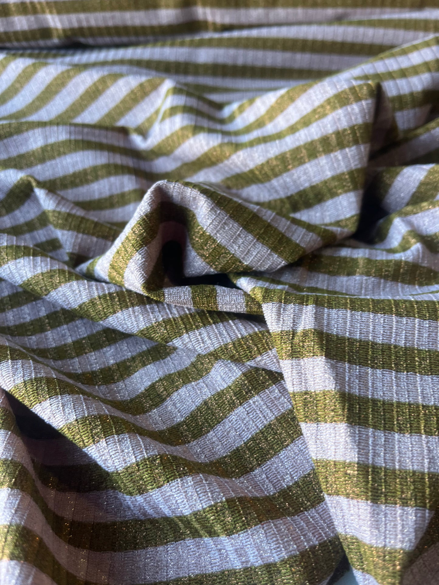 PORTIA 025 jersey rib 4/4 stripe with lurex