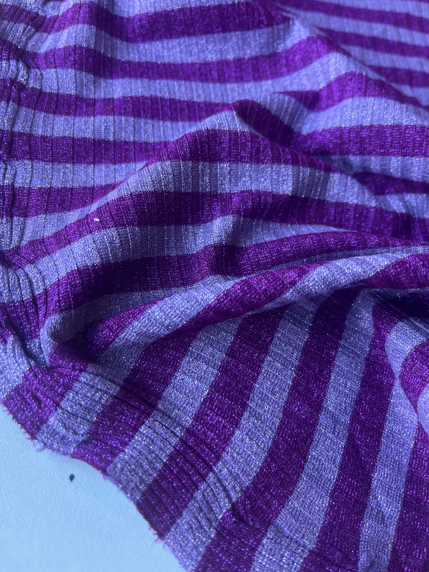 PORTIA 027 jersey rib 4/4 stripe with lurex