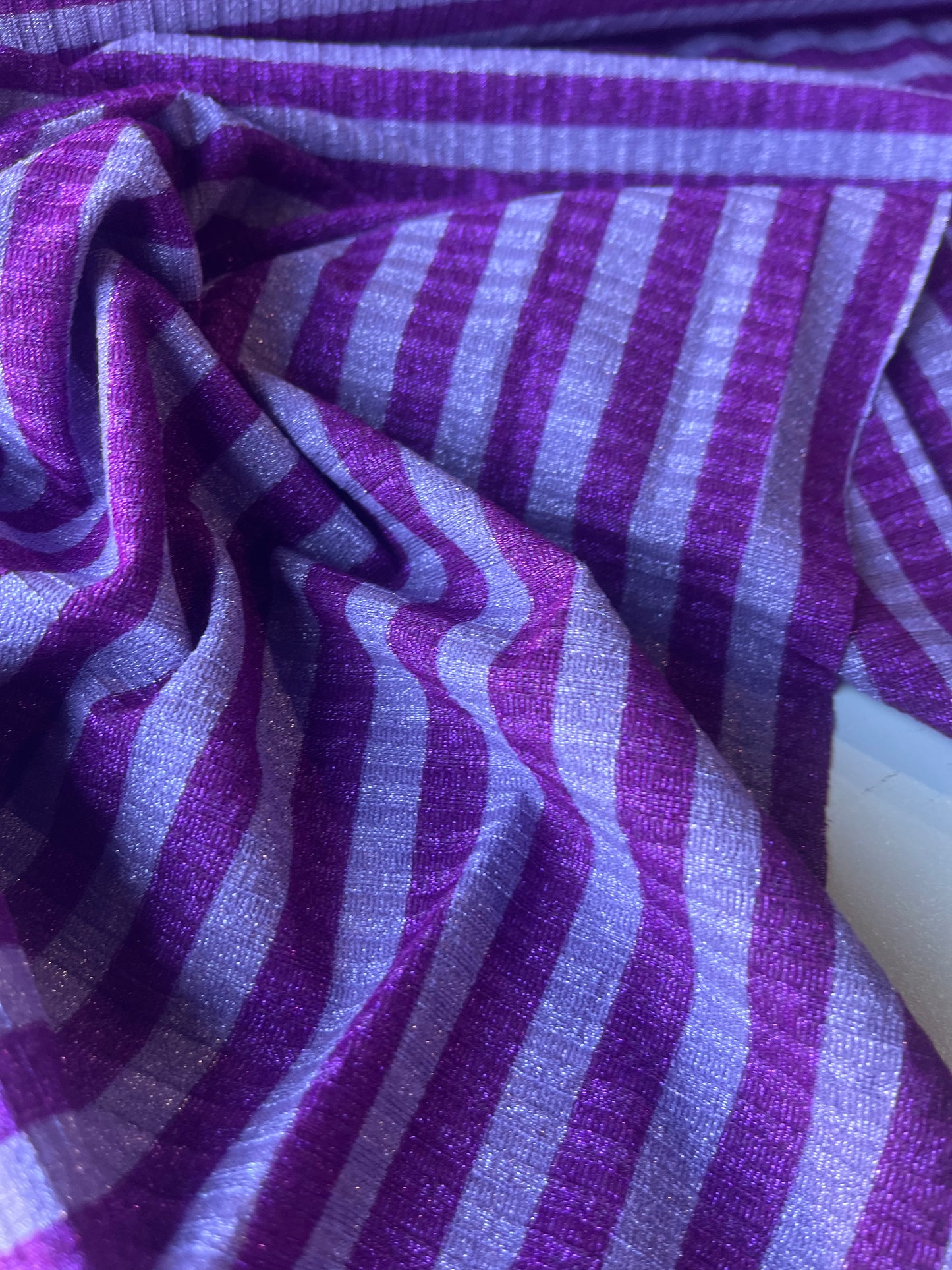 PORTIA 027 jersey rib 4/4 stripe with lurex